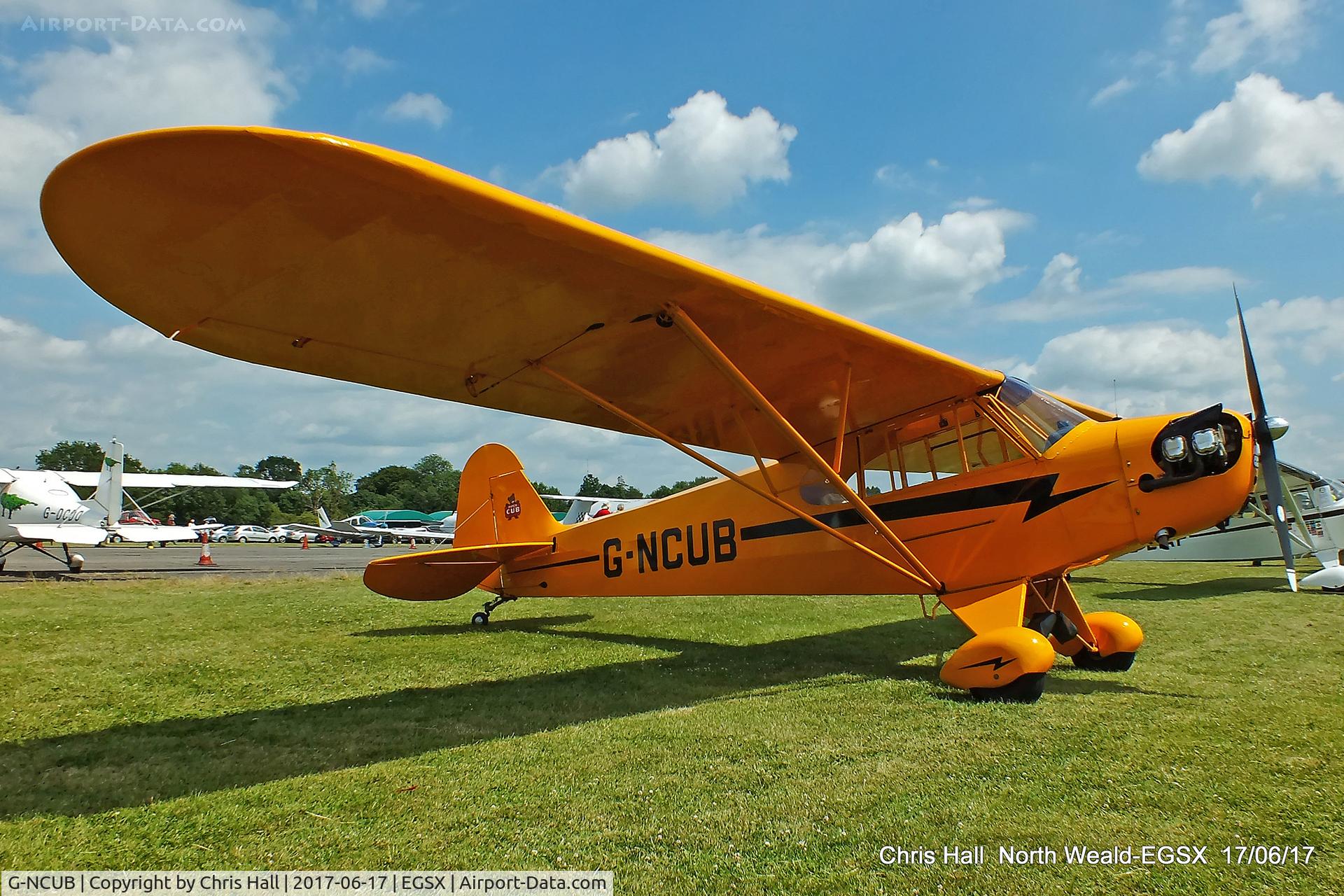 G-NCUB, 1944 Piper L-4H Grasshopper (J3C-65D) C/N 11599, Air Britain fly in, North Weald