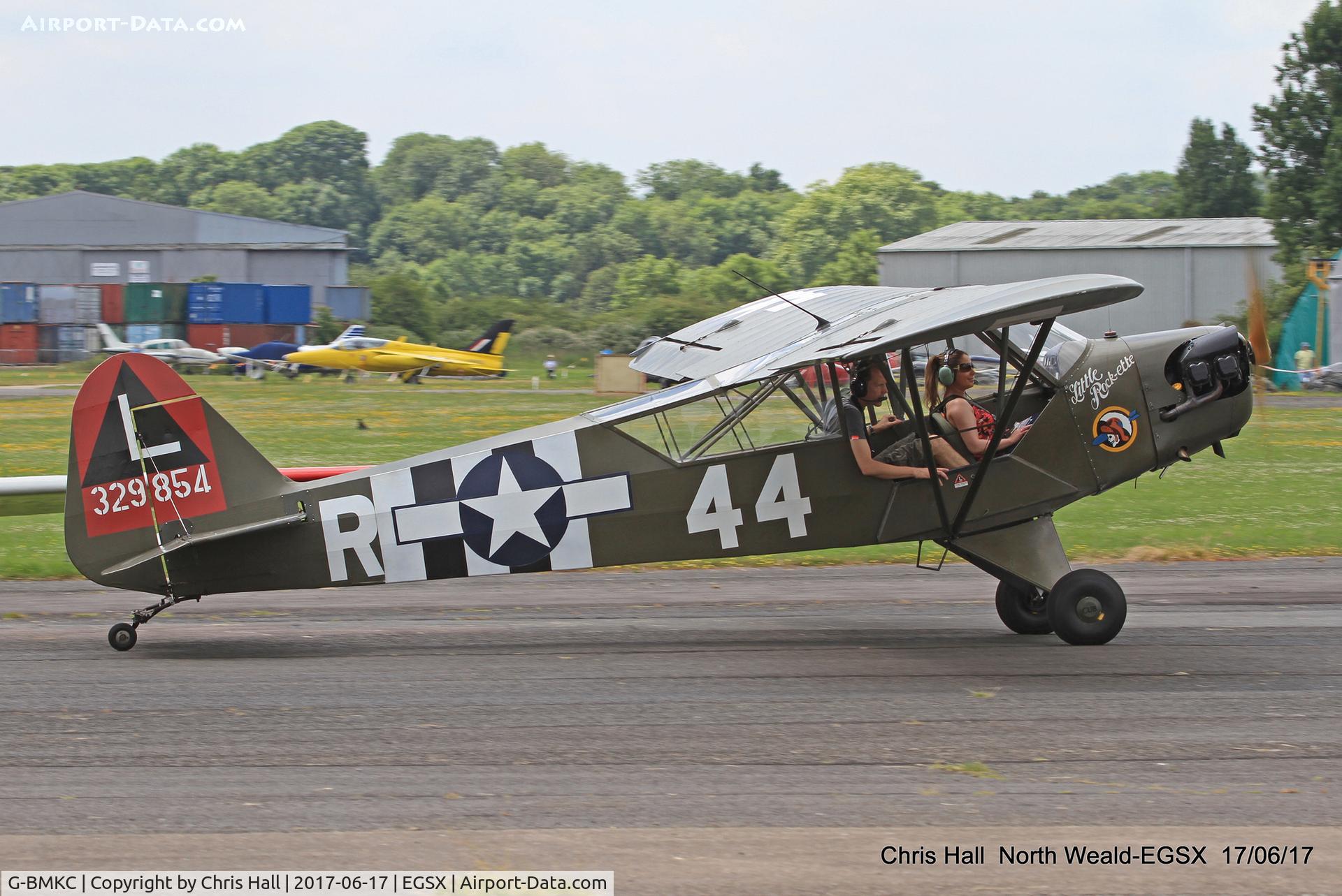 G-BMKC, 1943 Piper L-4H Grasshopper (J3C-65D) C/N 11145, Air Britain fly in, North Weald