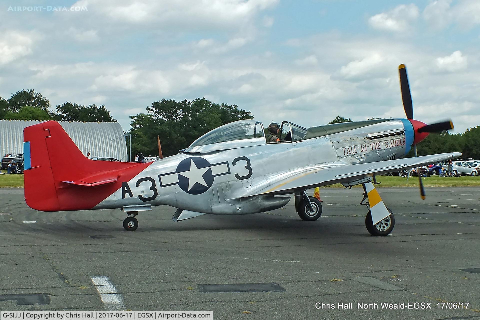 G-SIJJ, 1944 North American P-51D Mustang C/N 122-31894 (44-72035), Air Britain fly in, North Weald