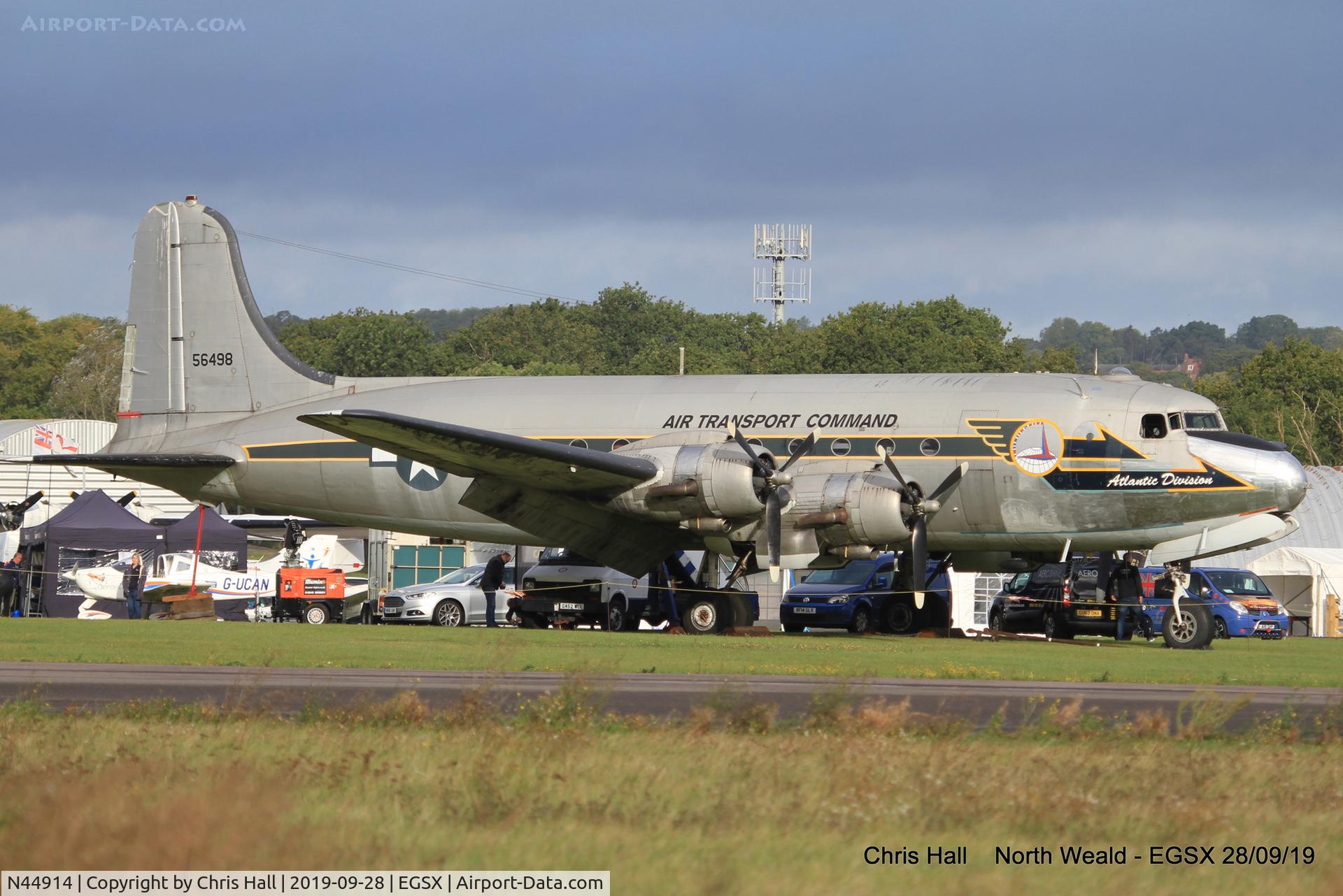 N44914, 1945 Douglas C-54Q-1-DC Skymaster (DC-4A) C/N 10630, North Weald