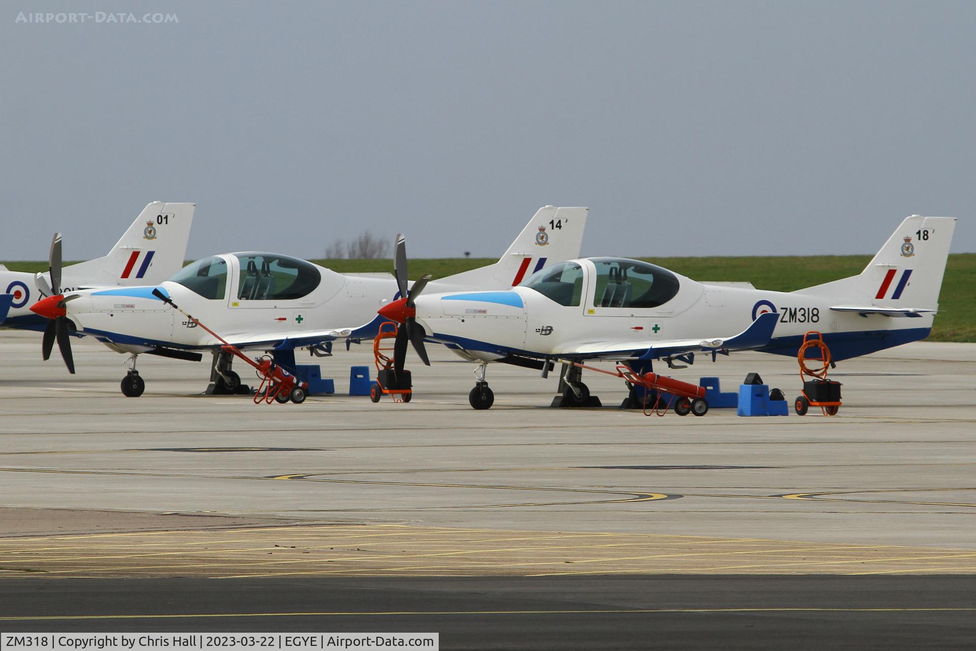 ZM318, 2017 Grob G-120TP-A Prefect T.1 C/N 11143, RAF Barkston Heath
