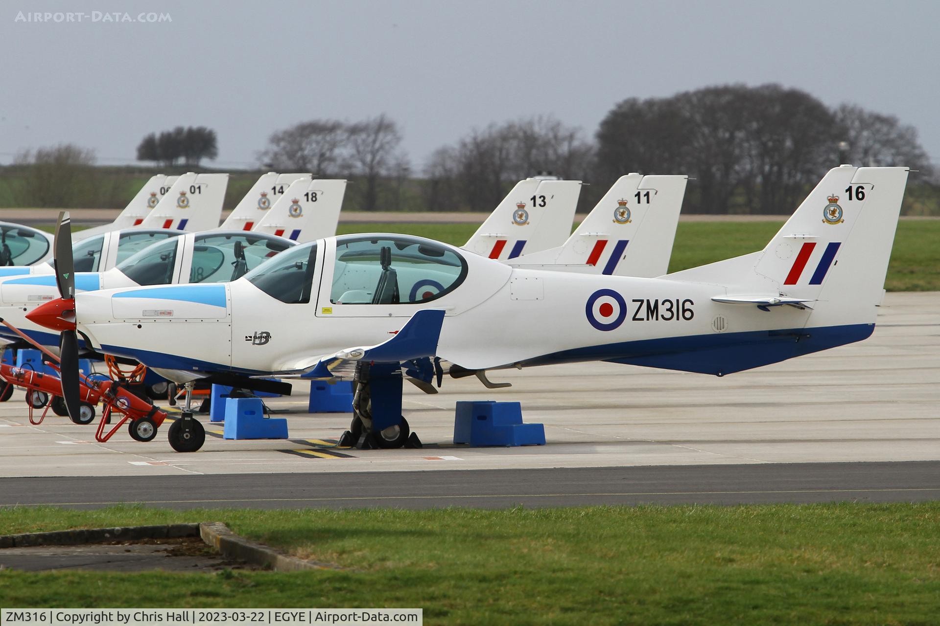 ZM316, 2017 Grob G-120TP-A Prefect T.1 C/N 11138, RAF Barkston Heath