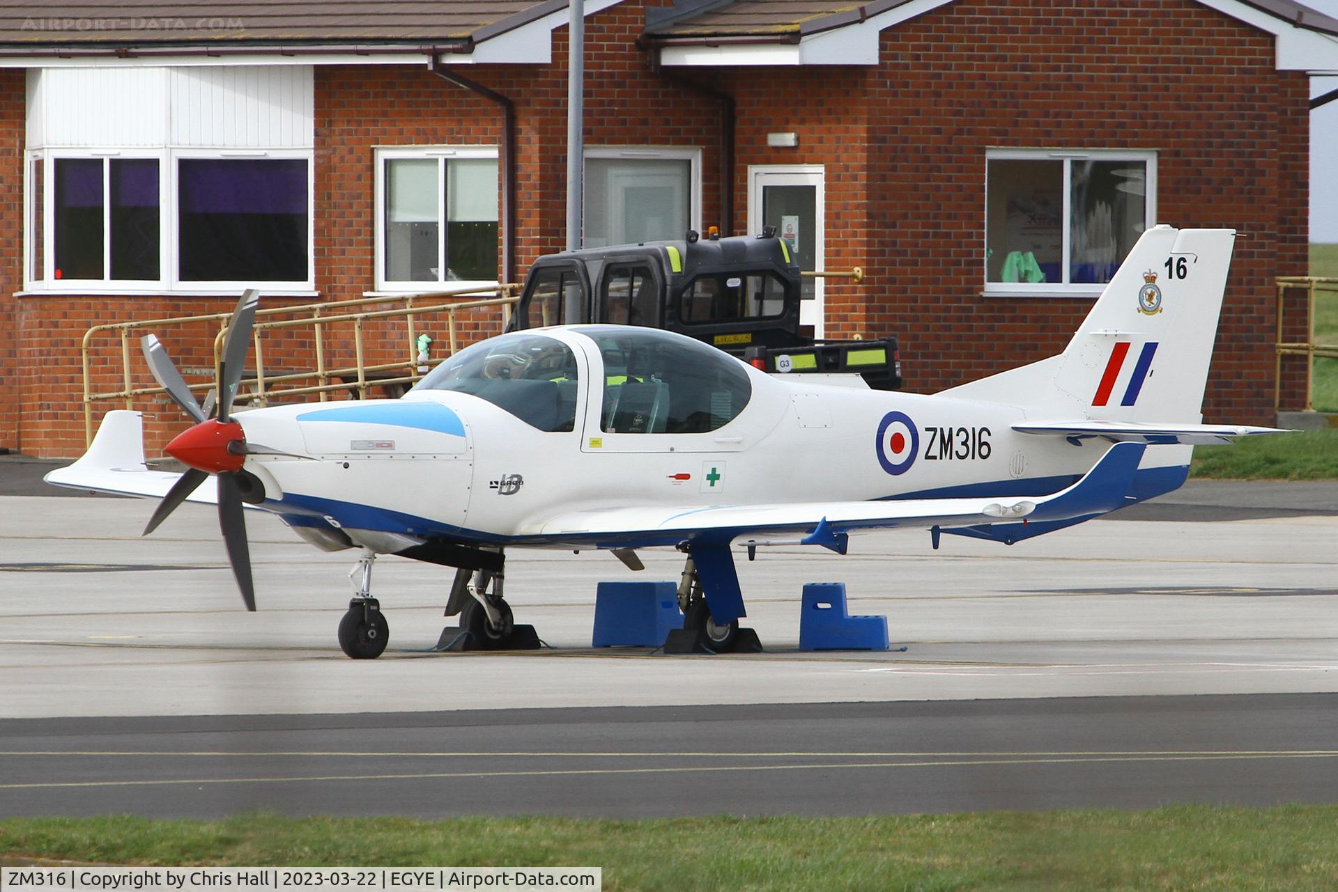 ZM316, 2017 Grob G-120TP-A Prefect T.1 C/N 11138, RAF Barkston Heath