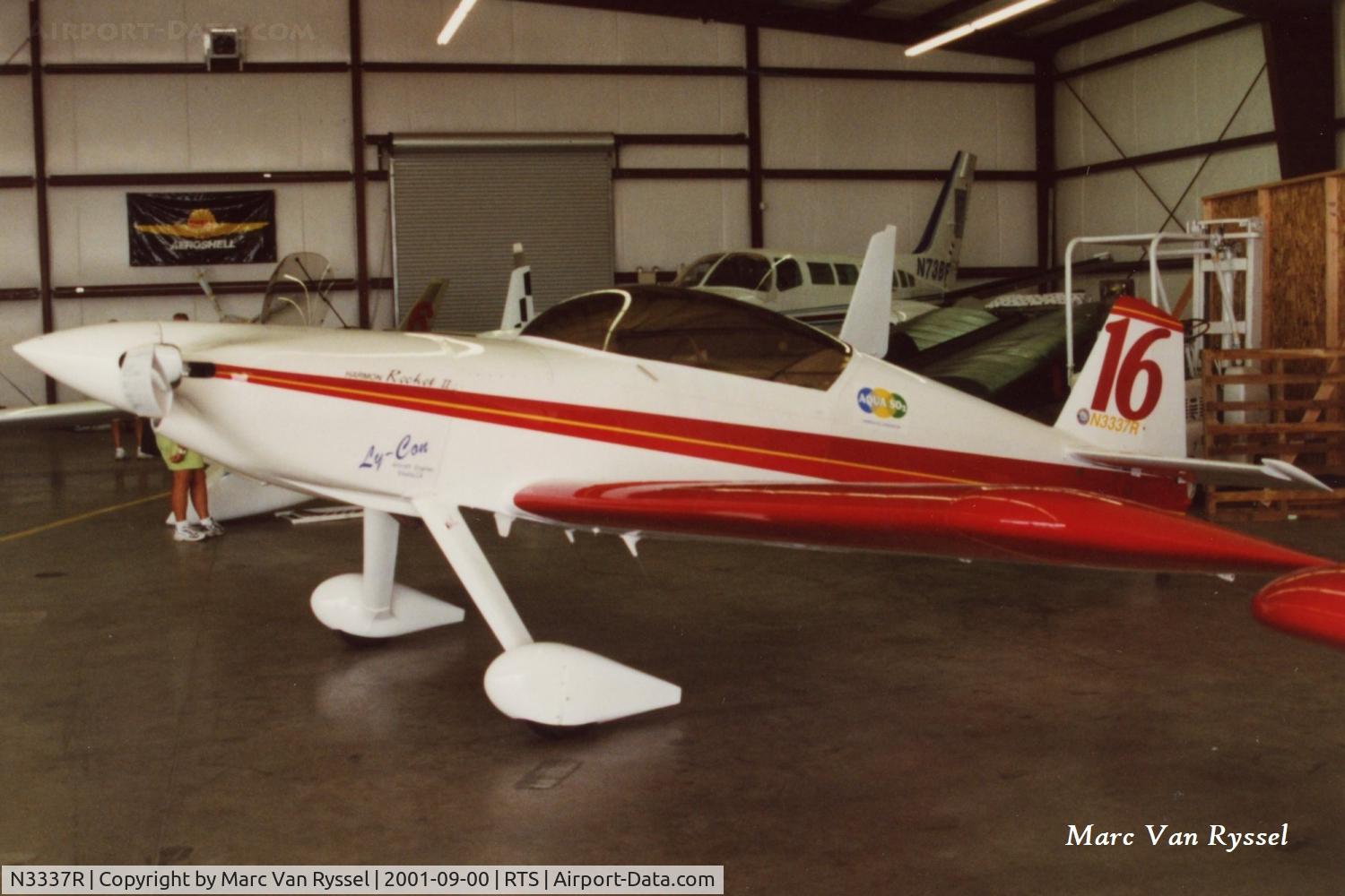 N3337R, 1997 Vans RV-4 C/N 333, Race #16 N3337R  James Webb Rocket II at Reno Air Races in September 2001.
