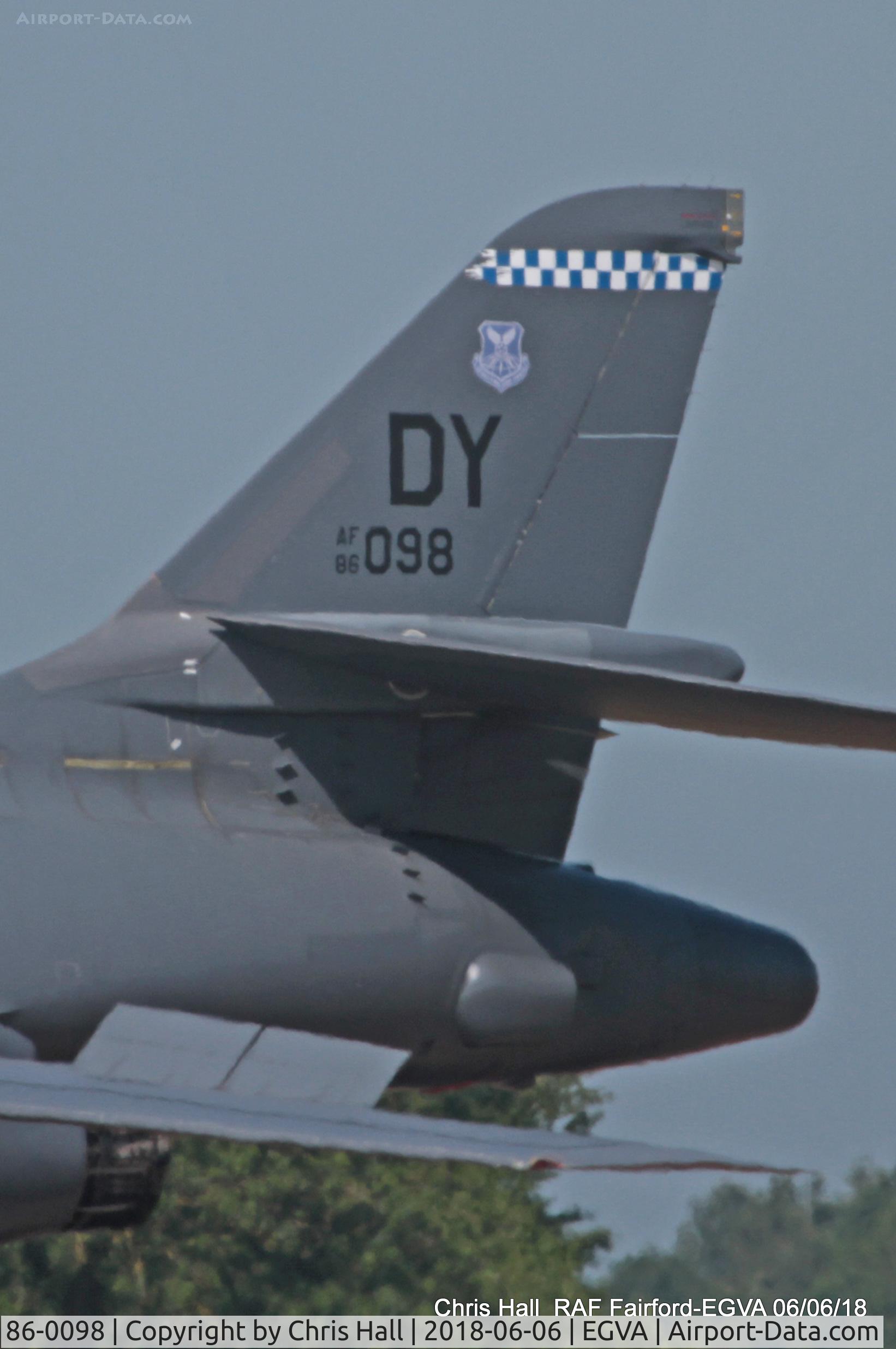 86-0098, 1986 Rockwell B-1B Lancer C/N 58, RAF Fairford