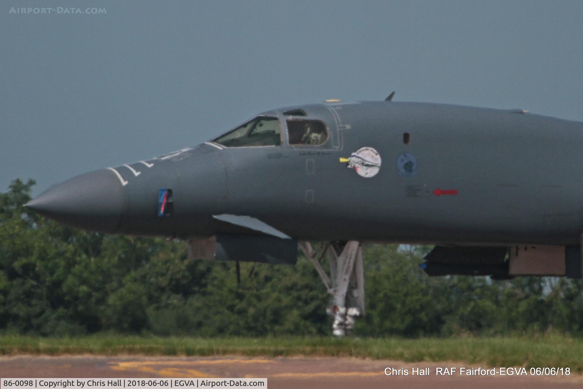 86-0098, 1986 Rockwell B-1B Lancer C/N 58, RAF Fairford