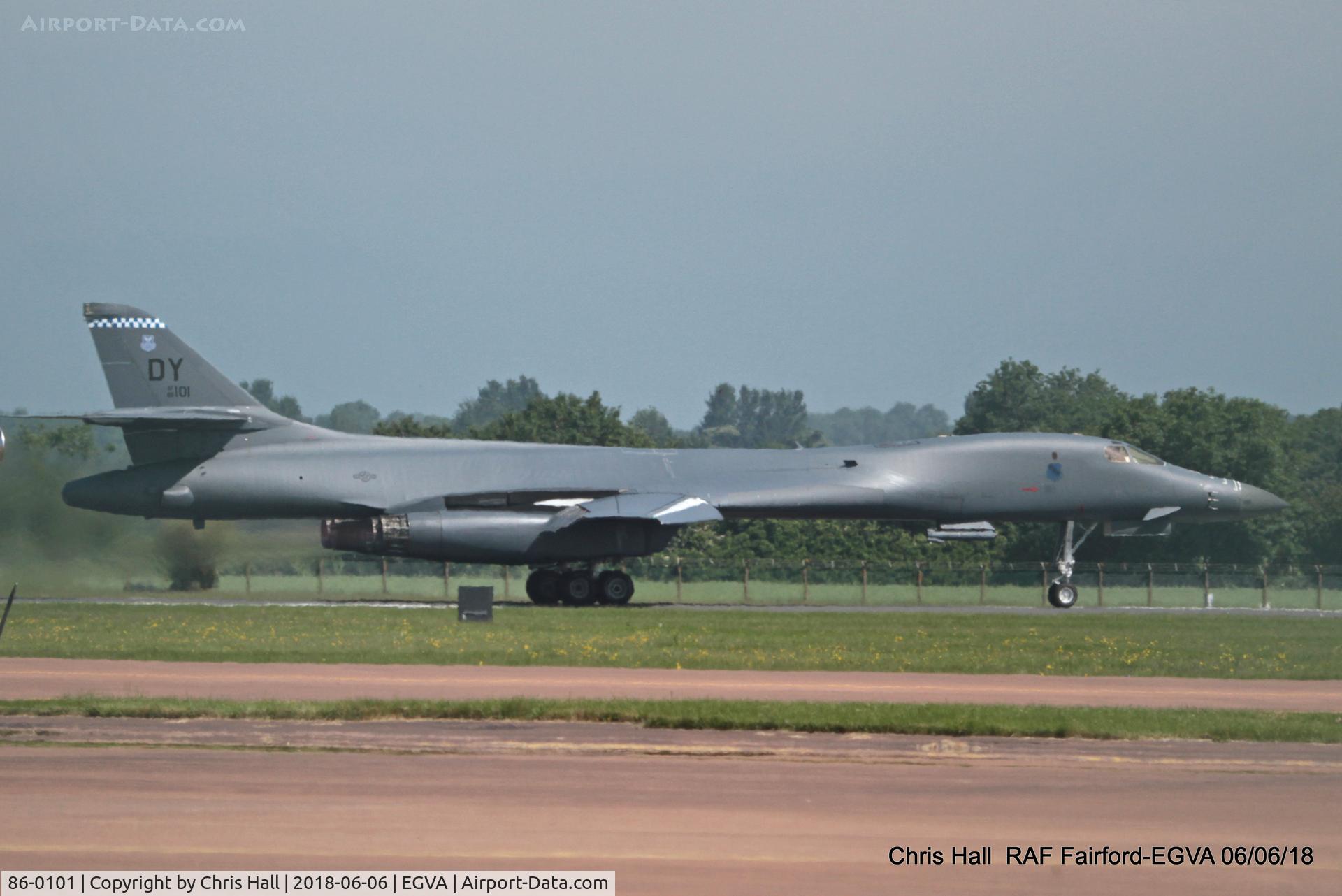 86-0101, 1986 Rockwell B-1B Lancer C/N 61, RAF Fairford