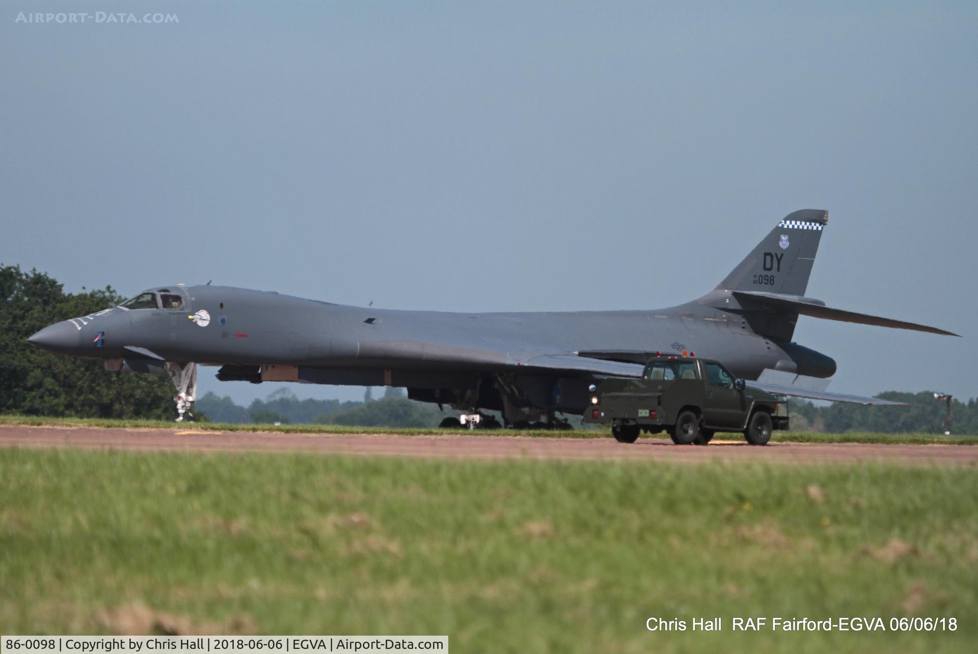 86-0098, 1986 Rockwell B-1B Lancer C/N 58, RAF Fairford