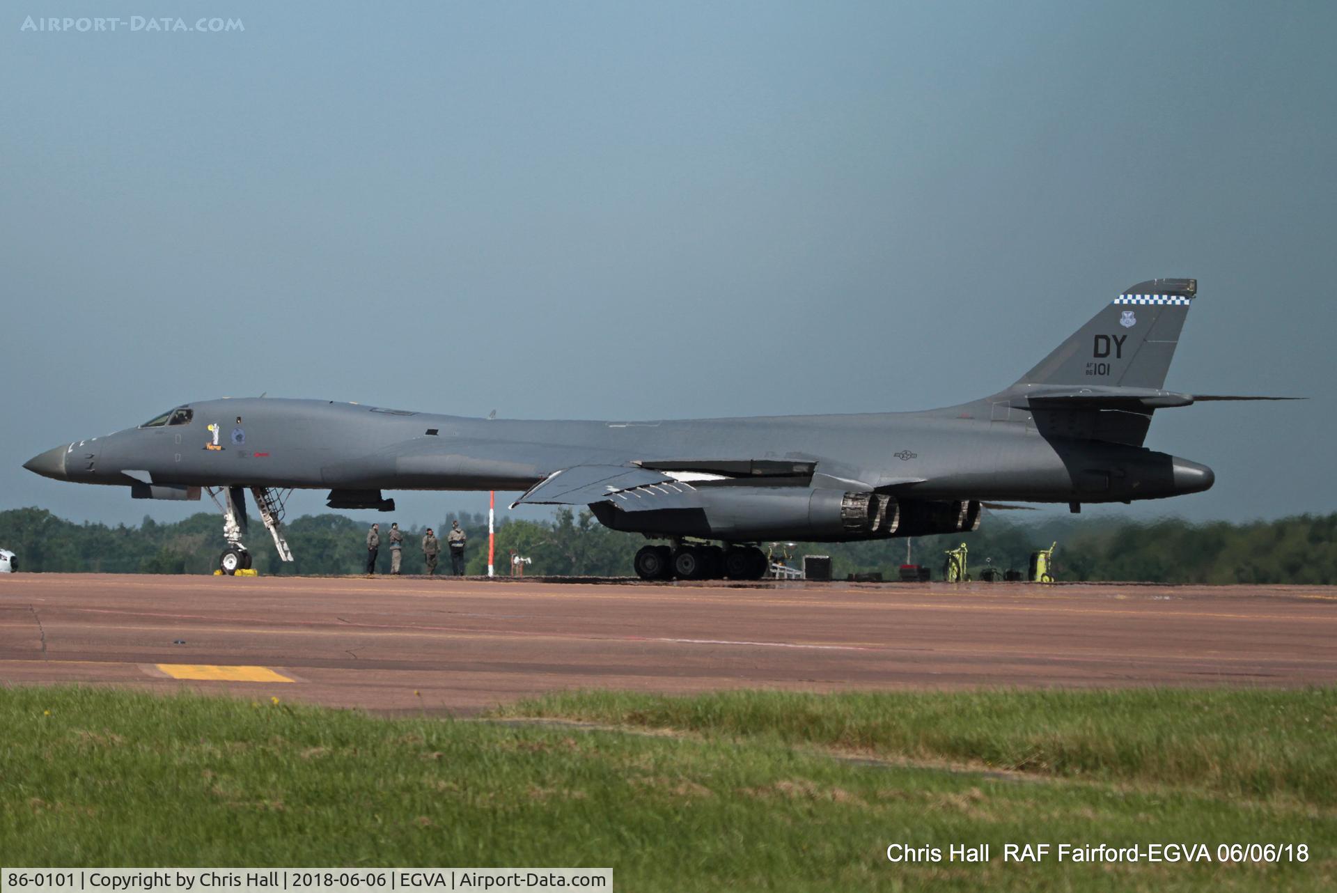 86-0101, 1986 Rockwell B-1B Lancer C/N 61, RAF Fairford