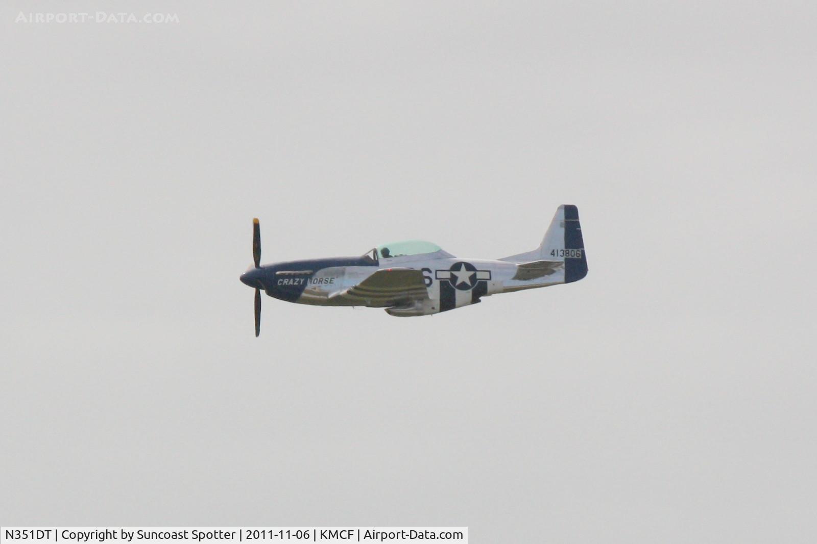 N351DT, 1944 North American P-51D Mustang C/N 122-41042, P-51 Mustang performs during the MacDill Air Fest