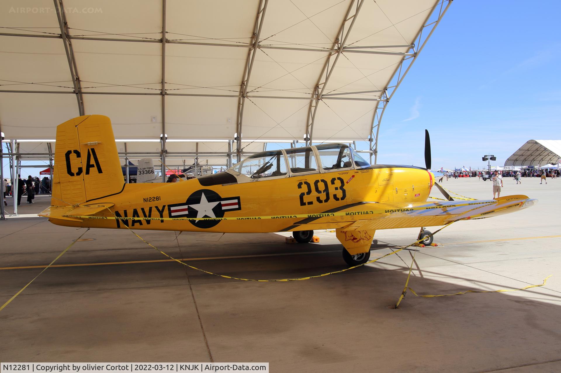 N12281, 1955 Beech T-34A (A45) Mentor Mentor C/N G-293, El Centro 2022