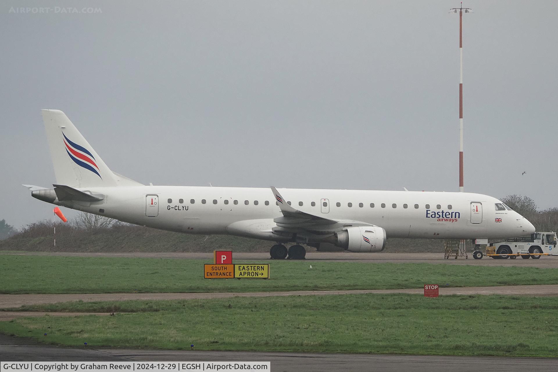 G-CLYU, 2009 Embraer 190AR (ERJ-190-100IGW) C/N 19000310, Parked at Norwich.