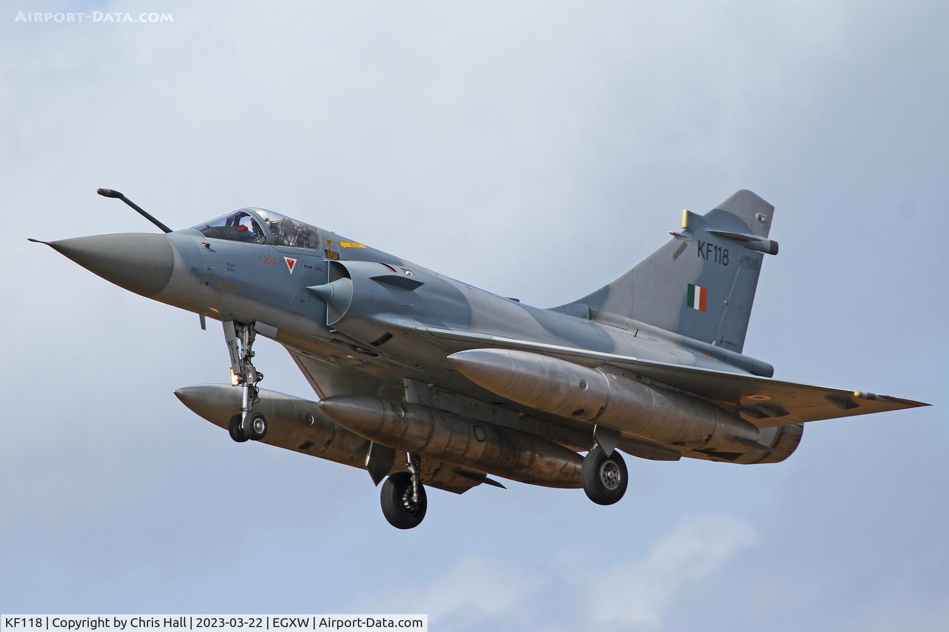 KF118, Dassault Mirage 2000TI C/N unknown KF112, Cobra Warrior 2023, RAF Waddington