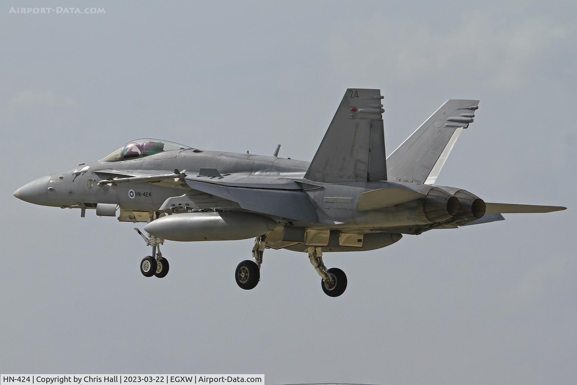 HN-424, McDonnell Douglas F-18C Hornet C/N 1421, Cobra Warrior 2023, RAF Waddington