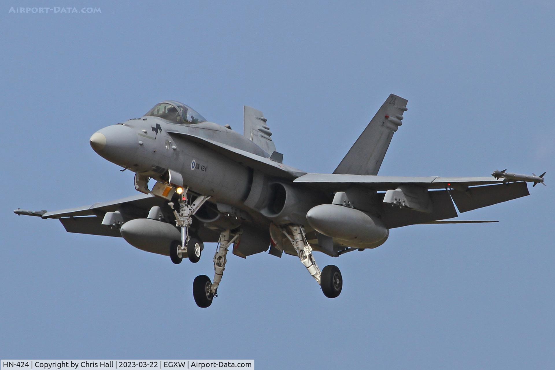 HN-424, McDonnell Douglas F-18C Hornet C/N 1421, Cobra Warrior 2023, RAF Waddington