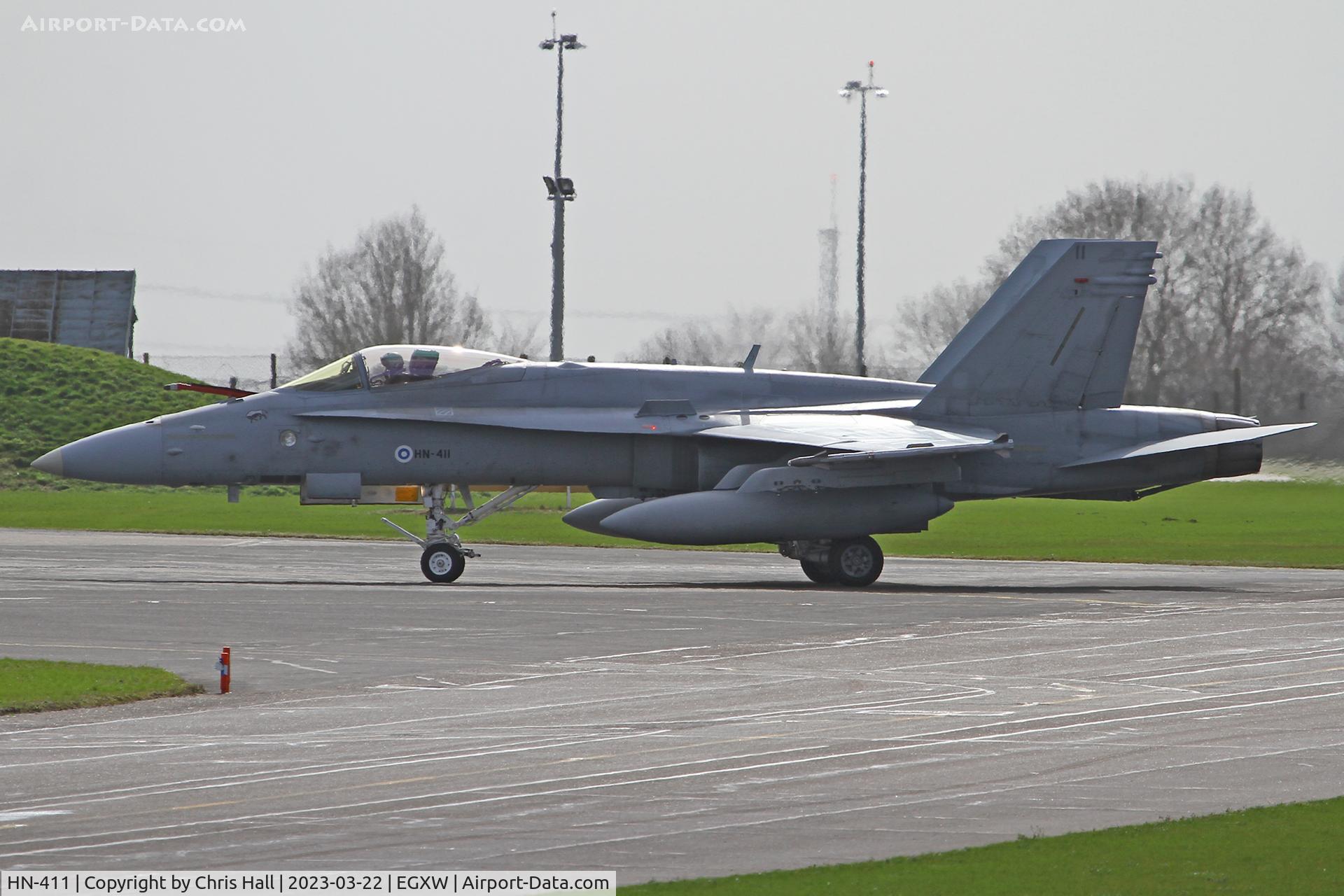 HN-411, McDonnell Douglas F/A-18C Hornet C/N 1355, Cobra Warrior 2023, RAF Waddington