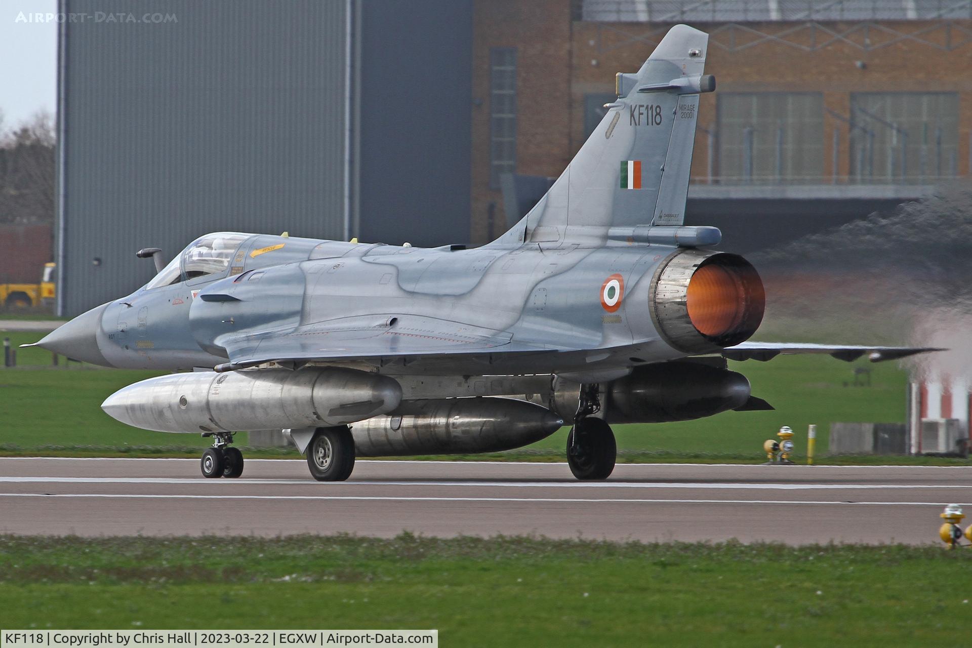 KF118, Dassault Mirage 2000TI C/N unknown KF112, Cobra Warrior 2023, RAF Waddington