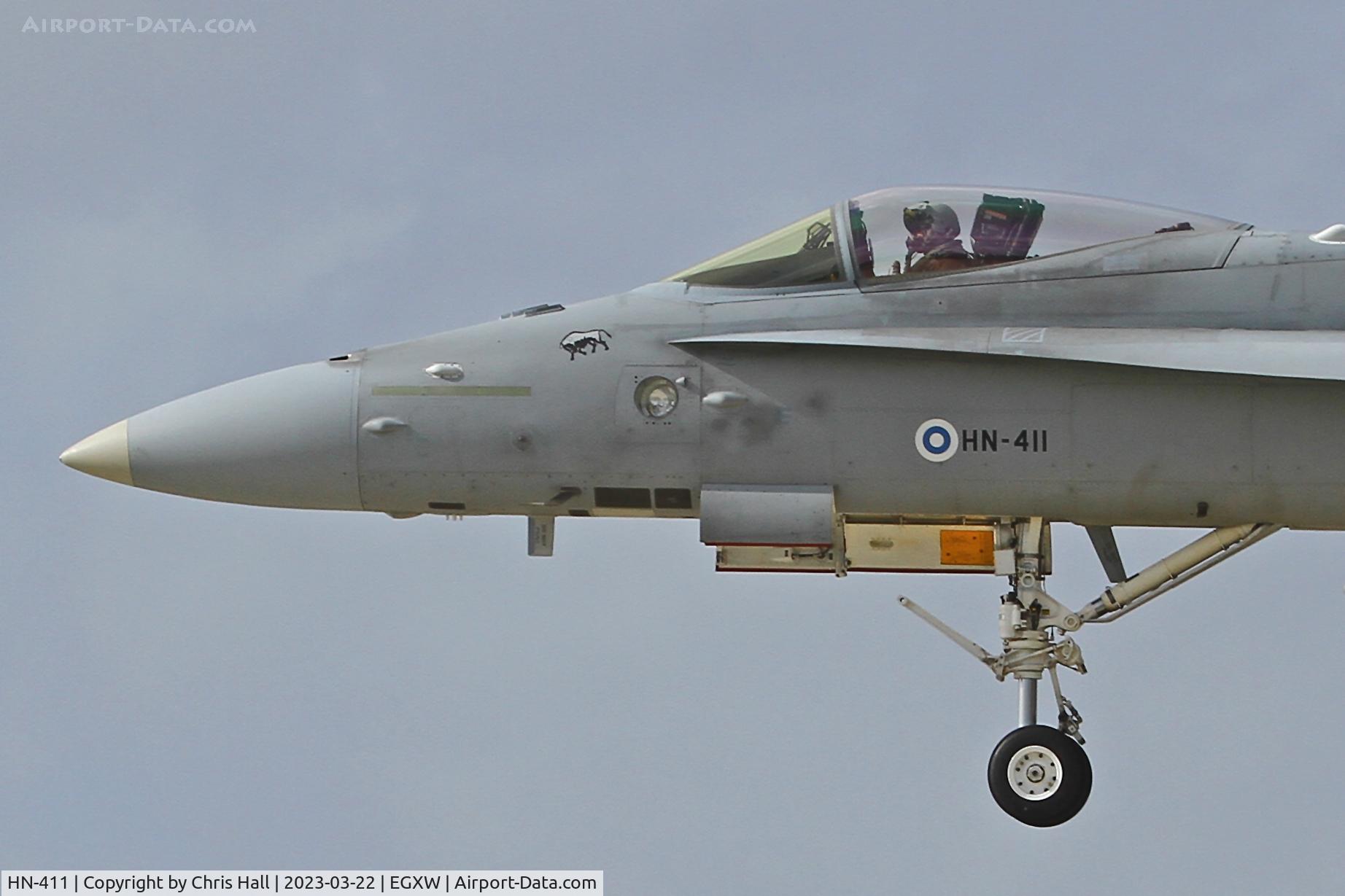 HN-411, McDonnell Douglas F/A-18C Hornet C/N 1355, Cobra Warrior 2023, RAF Waddington