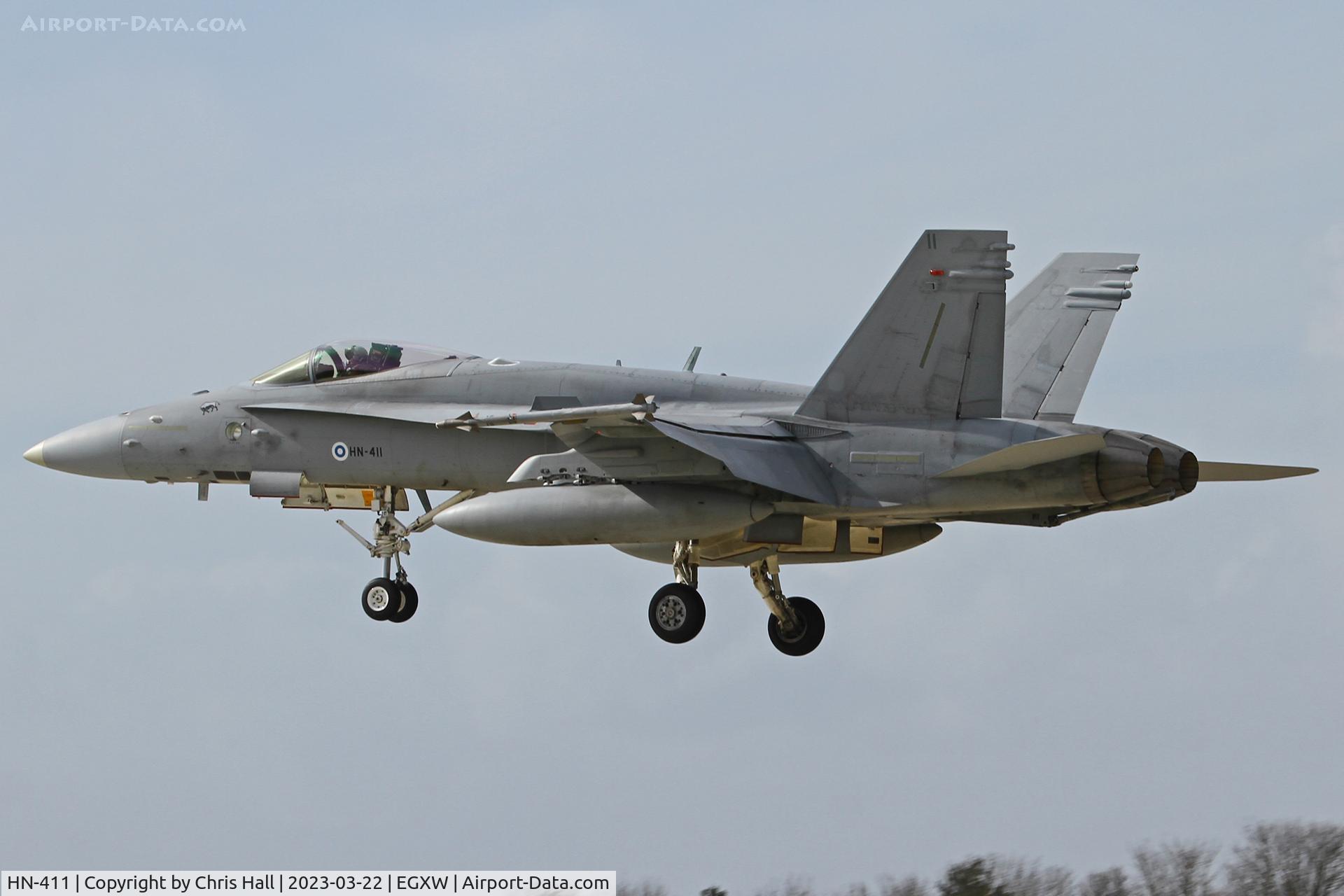 HN-411, McDonnell Douglas F/A-18C Hornet C/N 1355, Cobra Warrior 2023, RAF Waddington