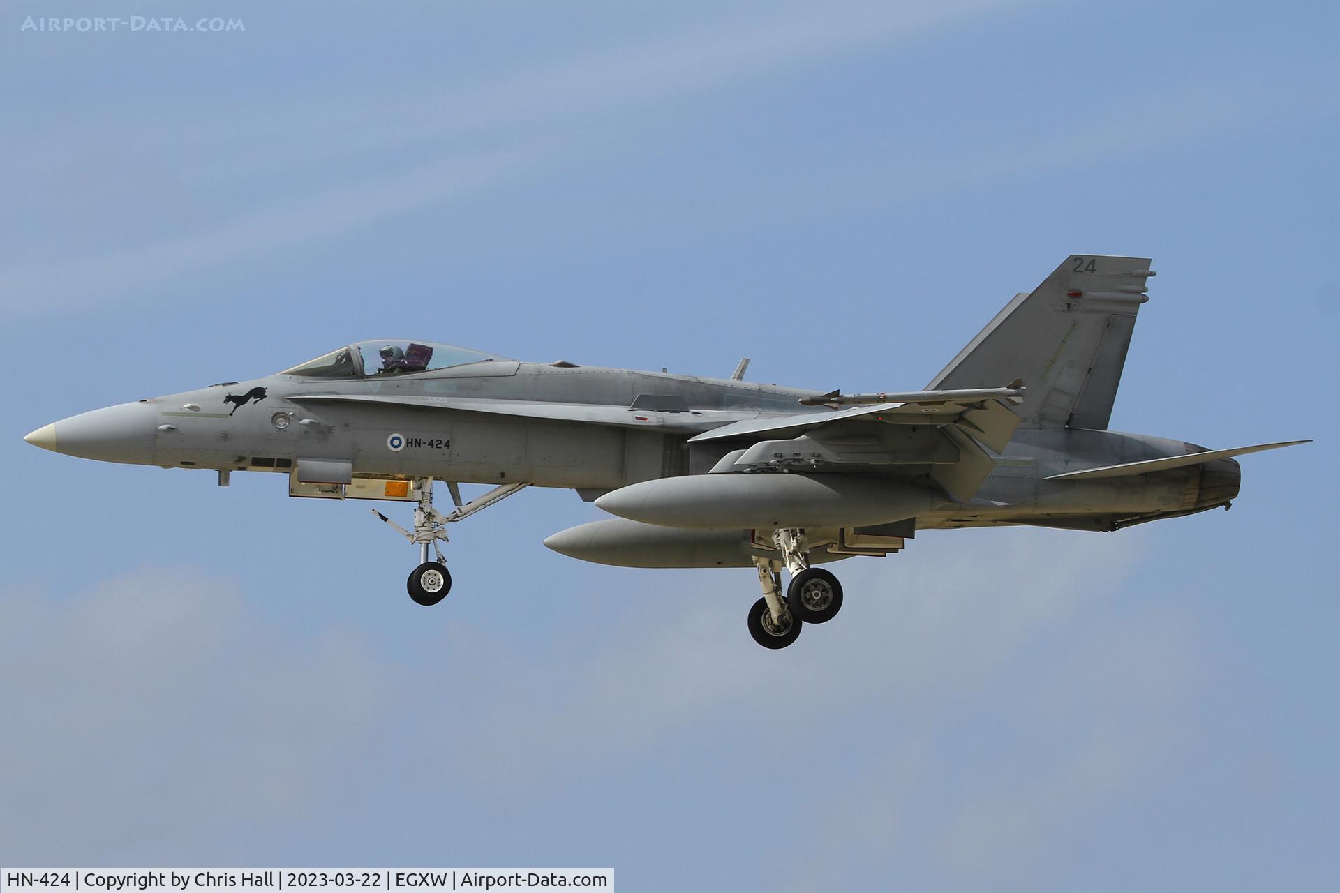 HN-424, McDonnell Douglas F-18C Hornet C/N 1421, Cobra Warrior 2023, RAF Waddington