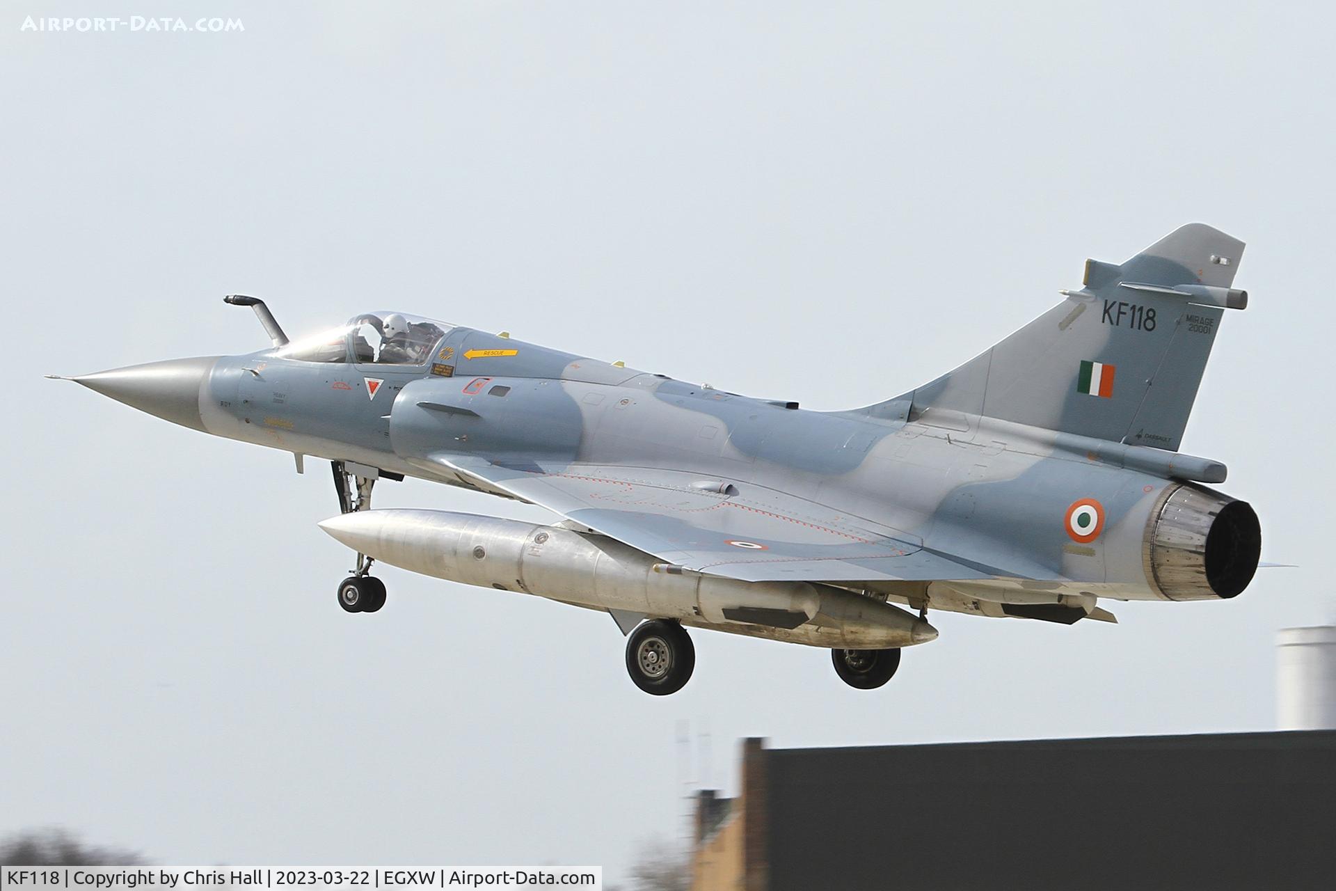 KF118, Dassault Mirage 2000TI C/N unknown KF112, Cobra Warrior 2023, RAF Waddington