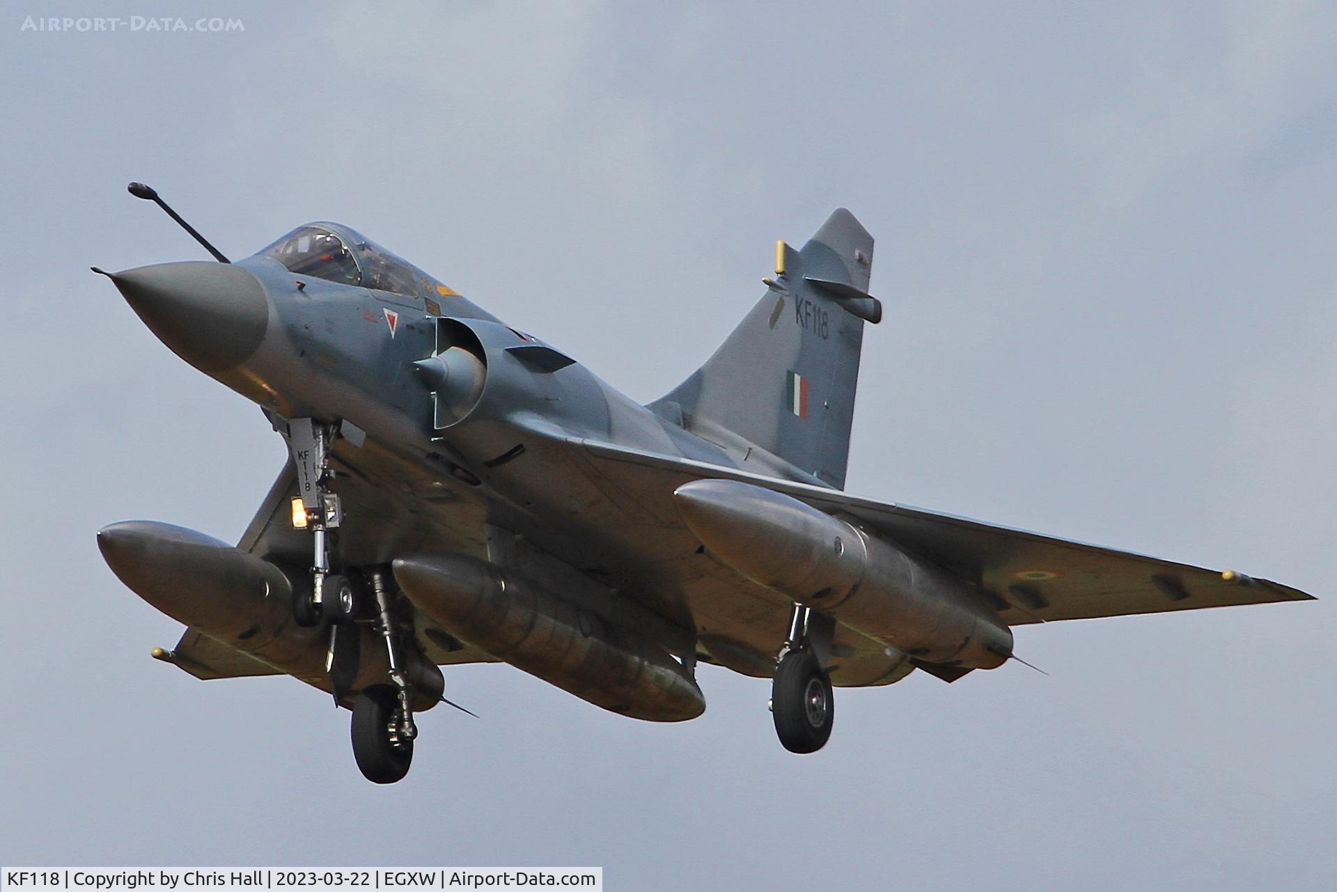 KF118, Dassault Mirage 2000TI C/N unknown KF112, Cobra Warrior 2023, RAF Waddington