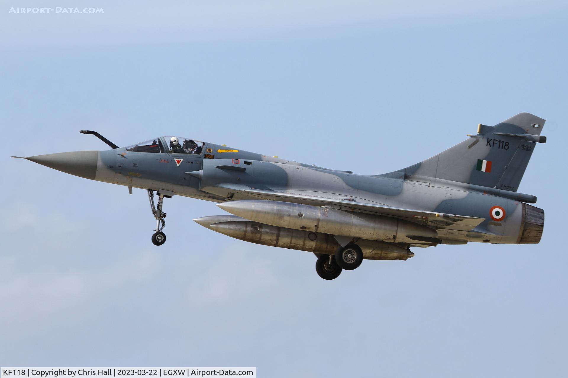 KF118, Dassault Mirage 2000TI C/N unknown KF112, Cobra Warrior 2023, RAF Waddington
