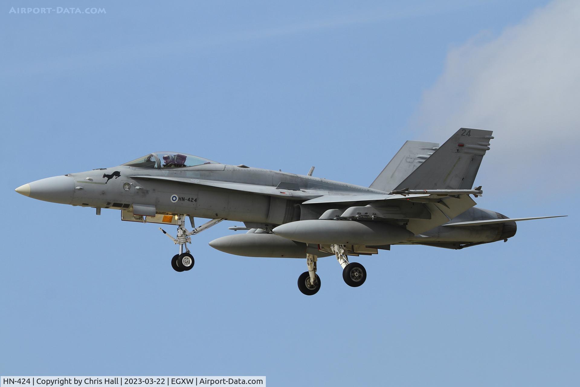 HN-424, McDonnell Douglas F-18C Hornet C/N 1421, Cobra Warrior 2023, RAF Waddington