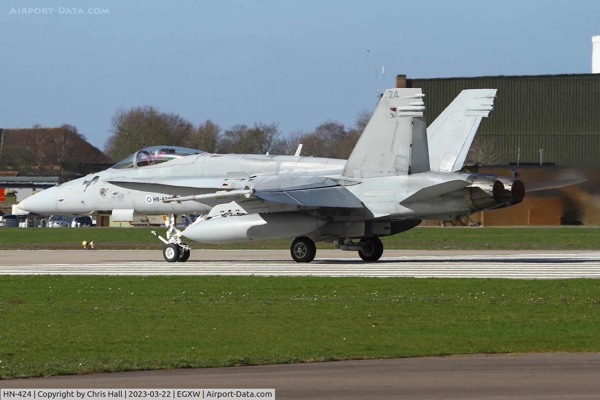 HN-424, McDonnell Douglas F-18C Hornet C/N 1421, Cobra Warrior 2023, RAF Waddington
