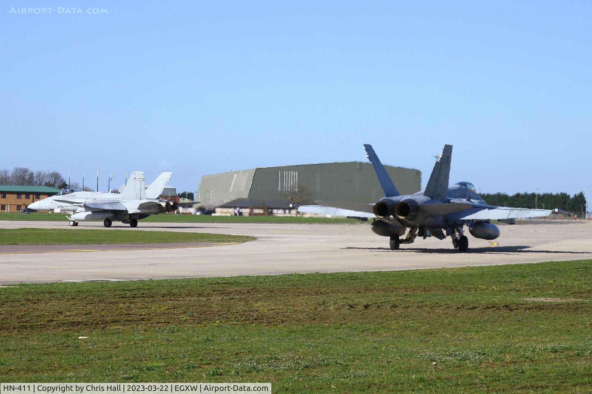 HN-411, McDonnell Douglas F/A-18C Hornet C/N 1355, Cobra Warrior 2023, RAF Waddington