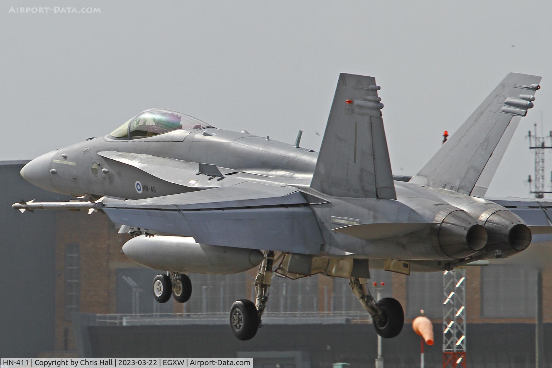 HN-411, McDonnell Douglas F/A-18C Hornet C/N 1355, Cobra Warrior 2023, RAF Waddington