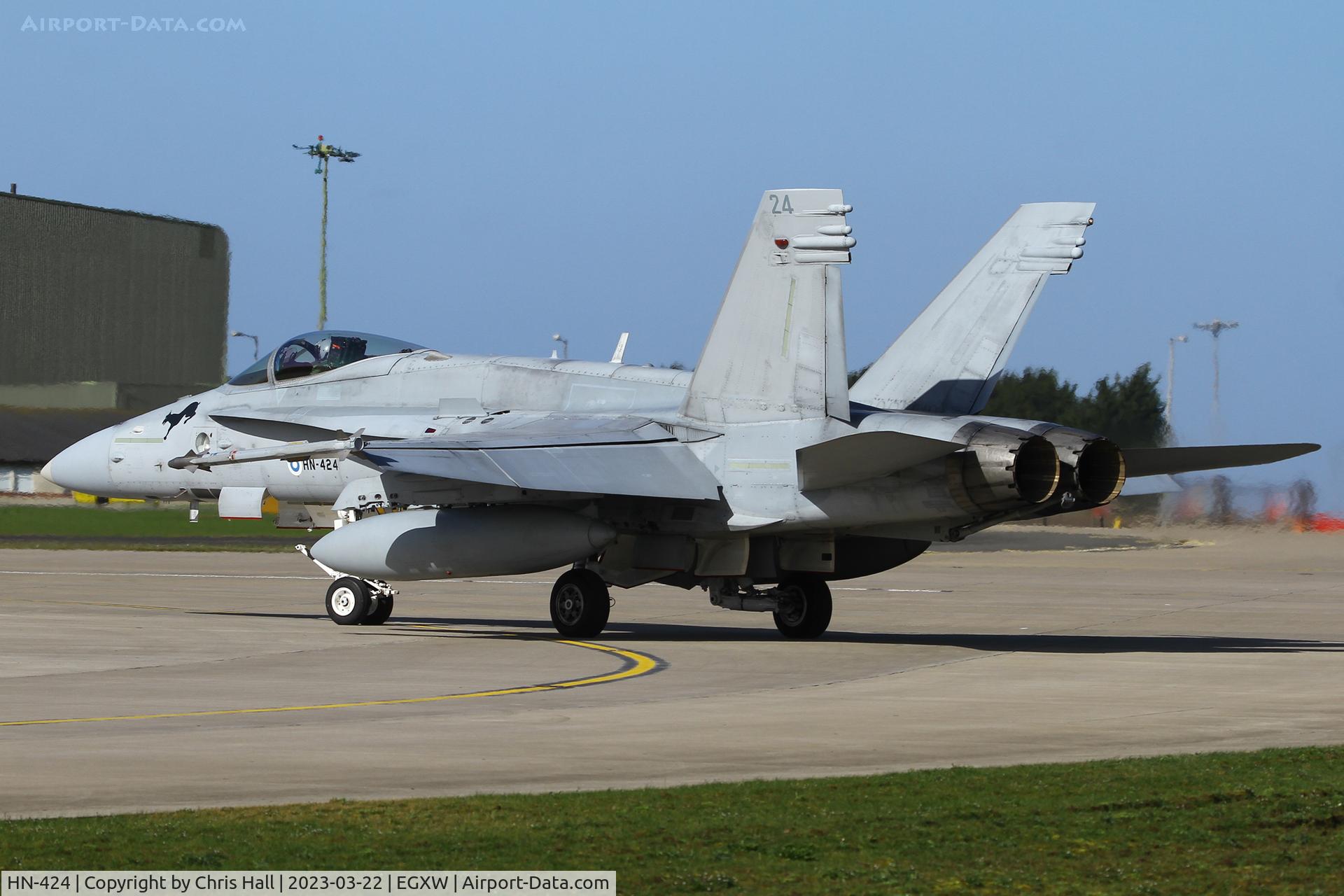 HN-424, McDonnell Douglas F-18C Hornet C/N 1421, Cobra Warrior 2023, RAF Waddington