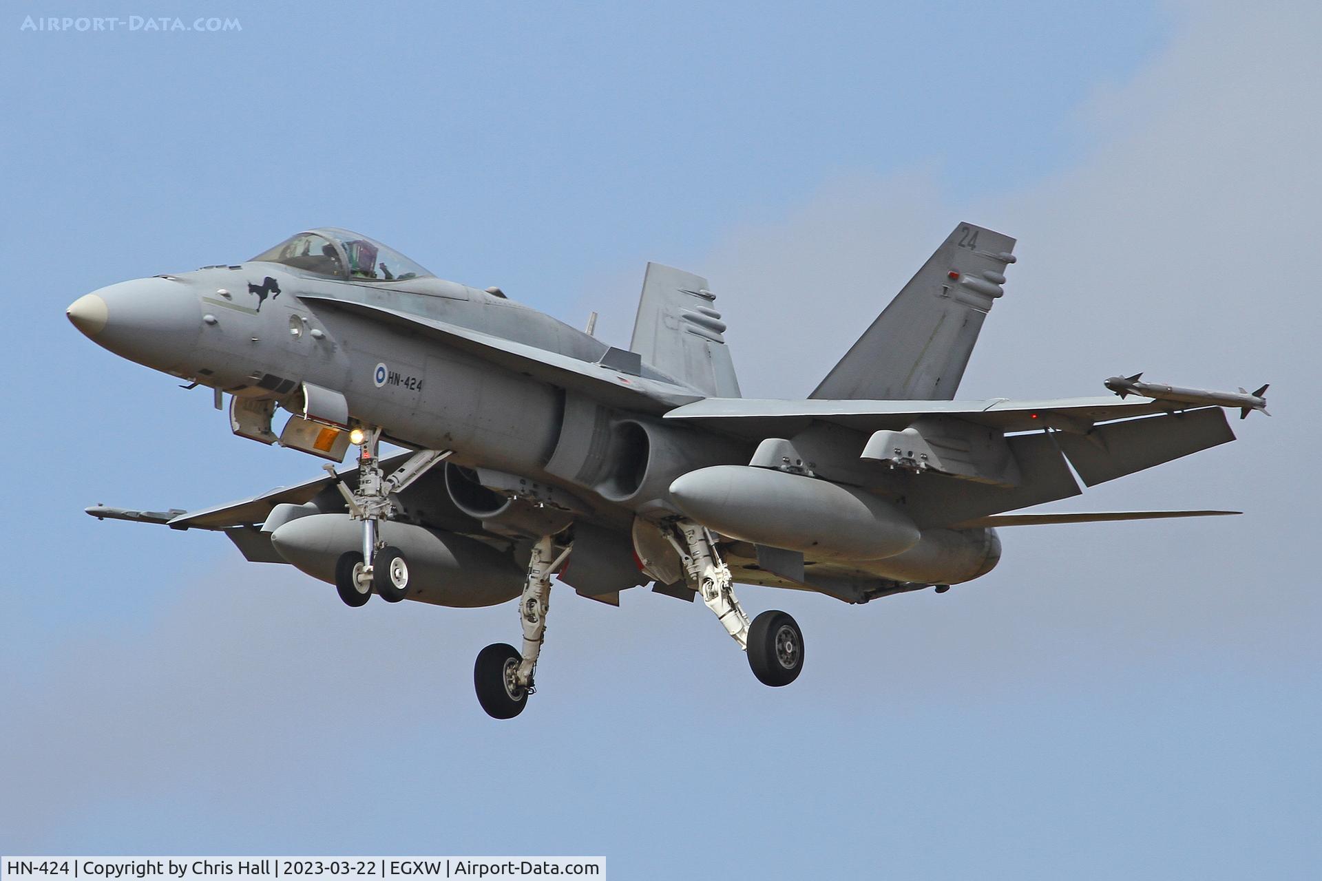 HN-424, McDonnell Douglas F-18C Hornet C/N 1421, Cobra Warrior 2023, RAF Waddington