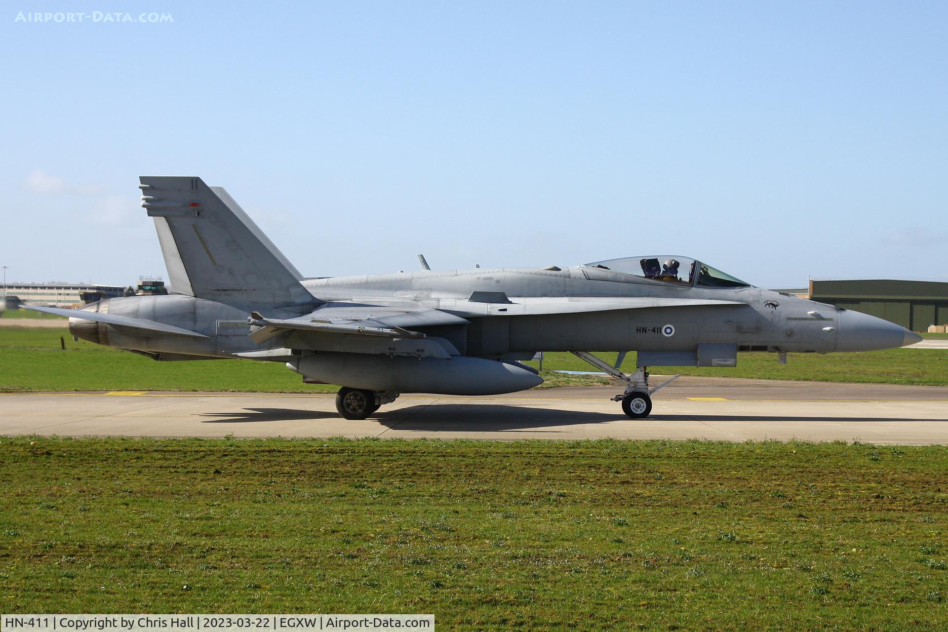 HN-411, McDonnell Douglas F/A-18C Hornet C/N 1355, Cobra Warrior 2023, RAF Waddington