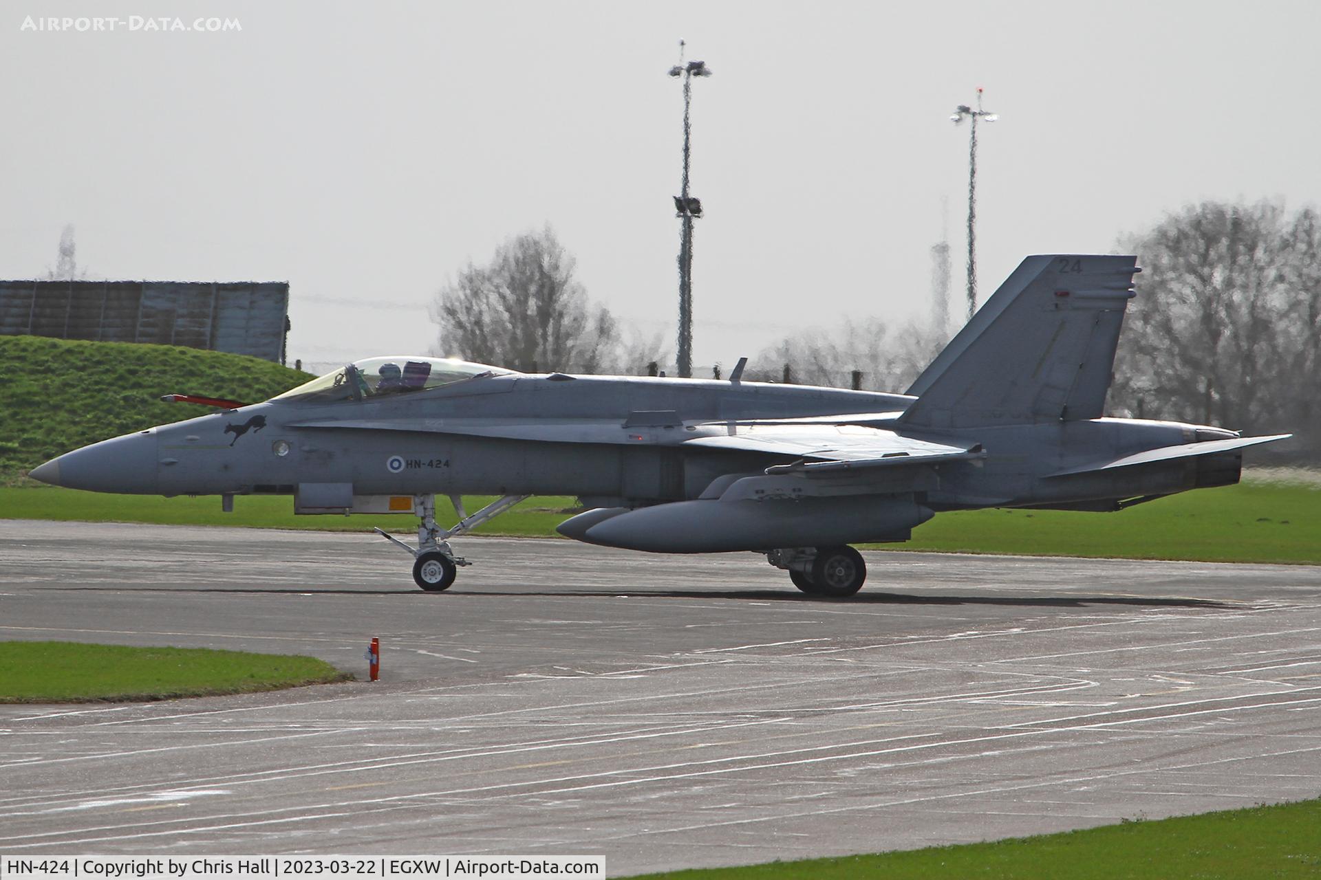 HN-424, McDonnell Douglas F-18C Hornet C/N 1421, Cobra Warrior 2023, RAF Waddington