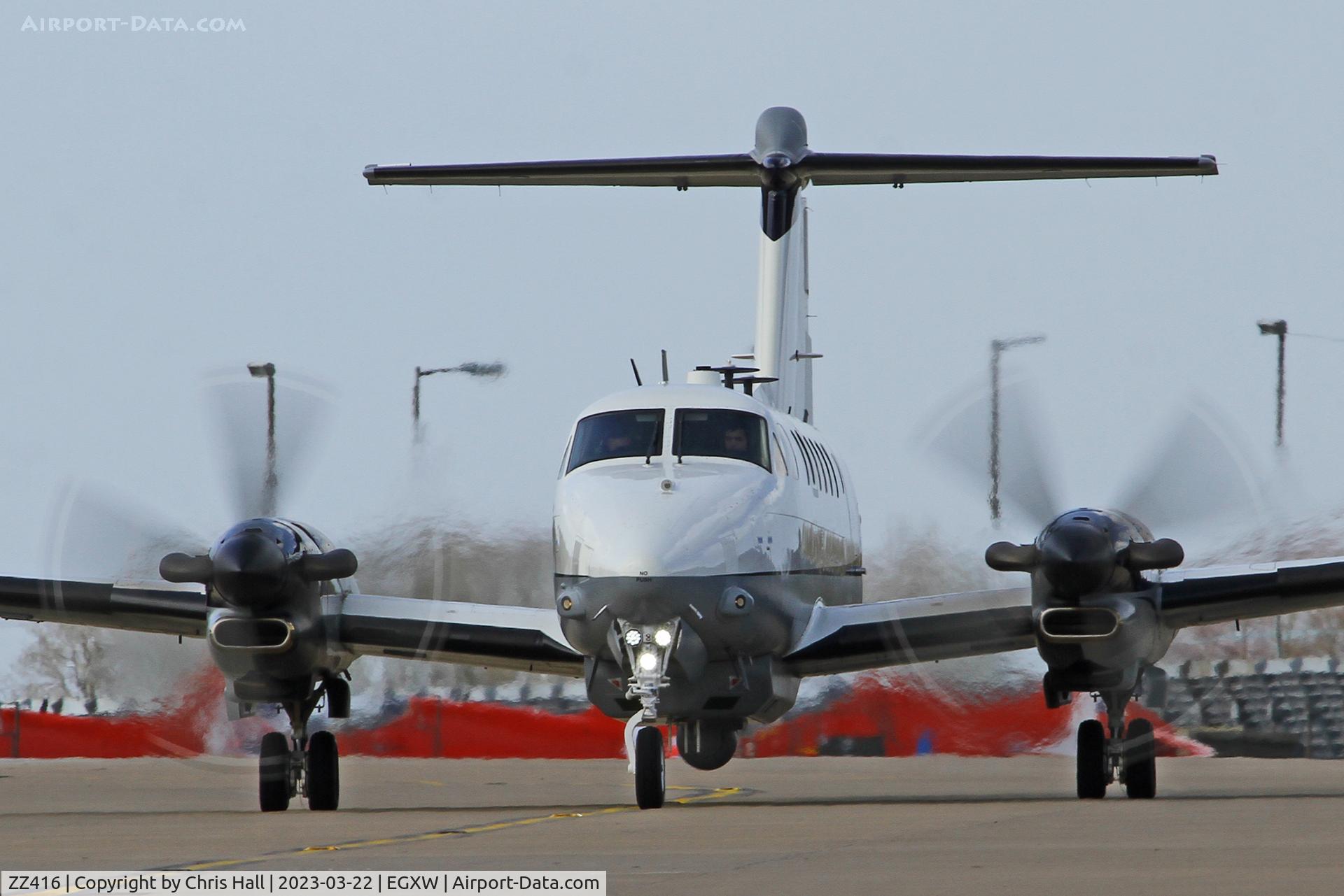 ZZ416, 2007 Beechcraft Shadow R.Mk1 (350CER) Super King Air C/N FM-14, RAF Waddington