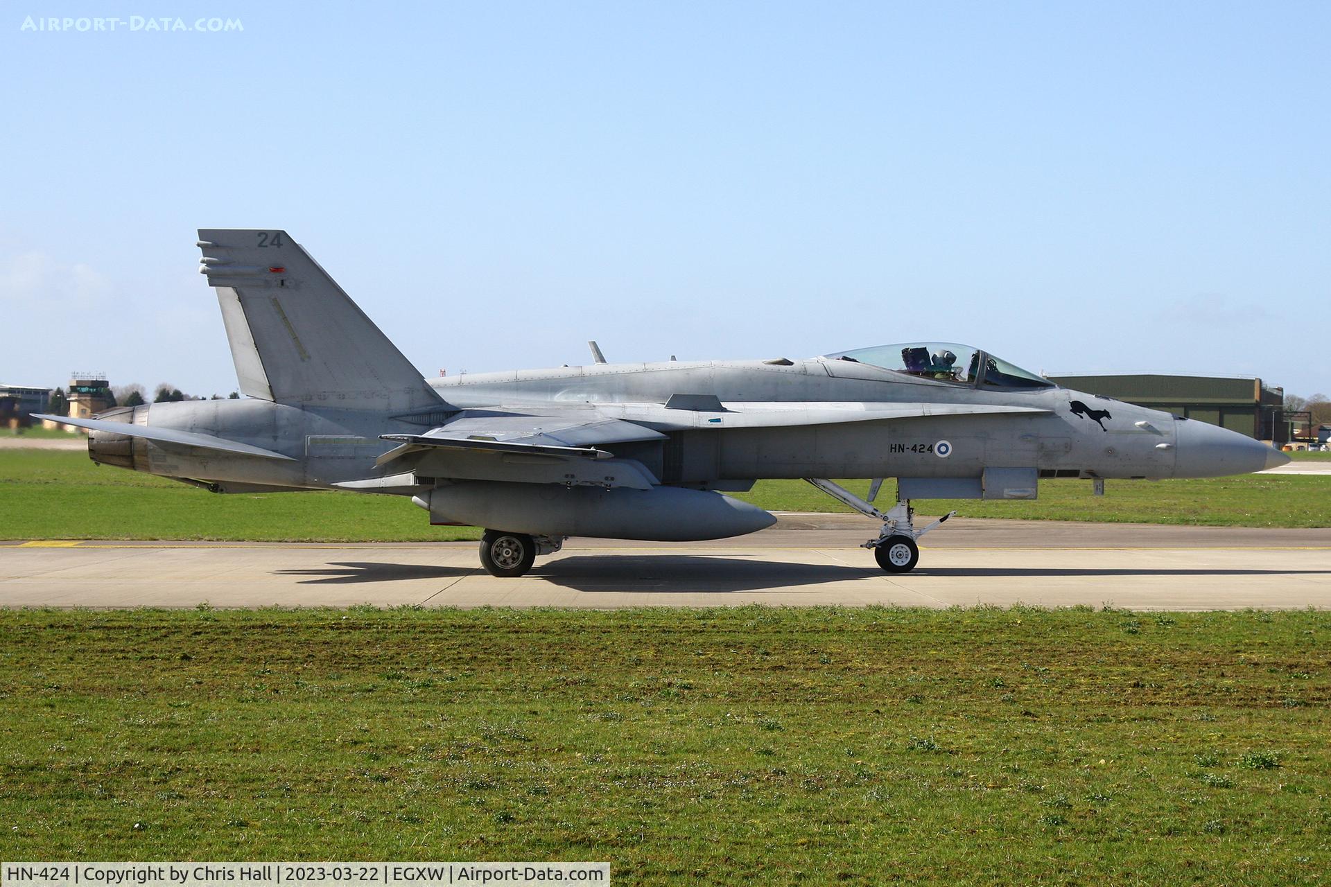 HN-424, McDonnell Douglas F-18C Hornet C/N 1421, Cobra Warrior 2023, RAF Waddington