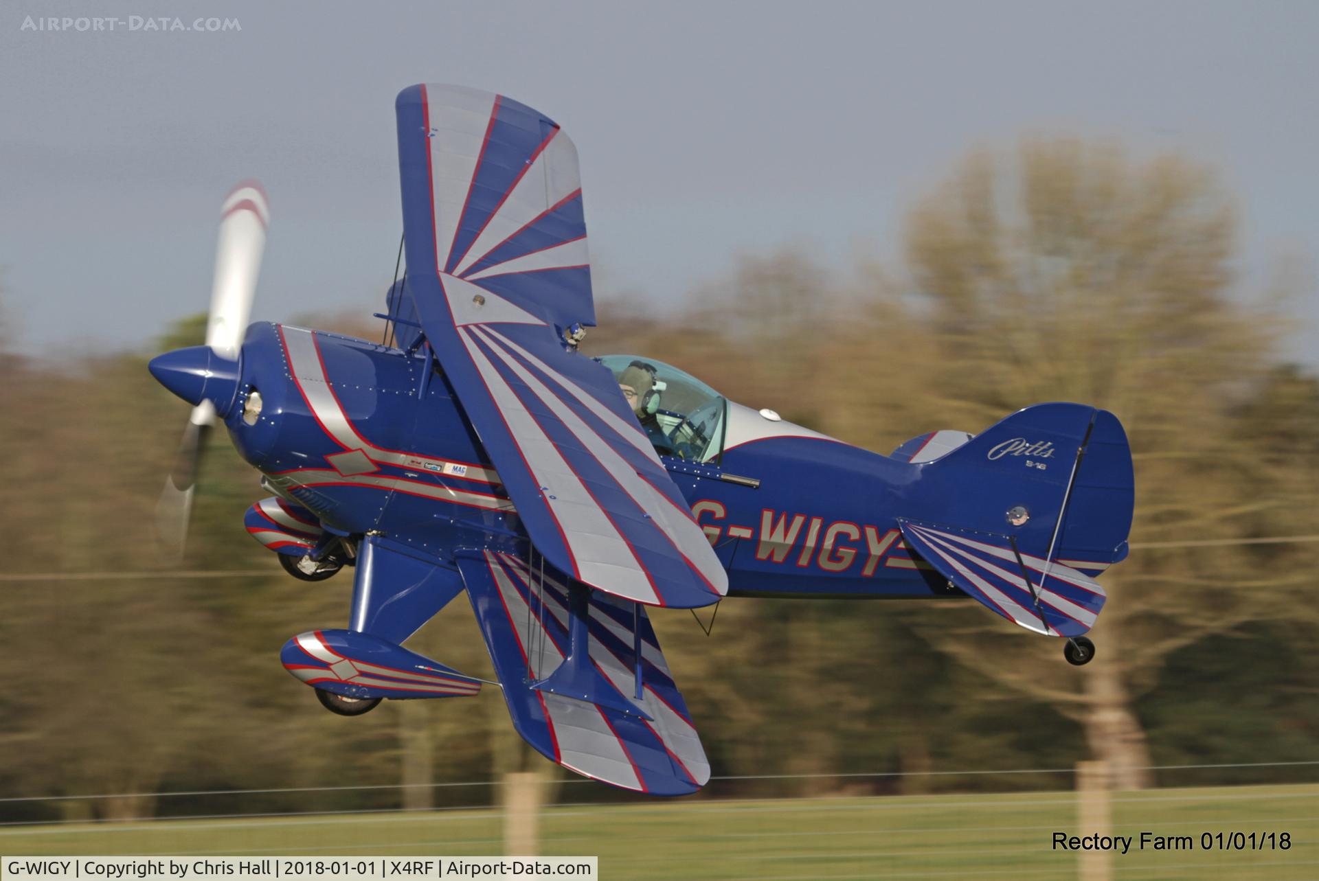 G-WIGY, 1991 Pitts S-1S Special C/N 7-0115, Rectory Farm New Years Day fly in
