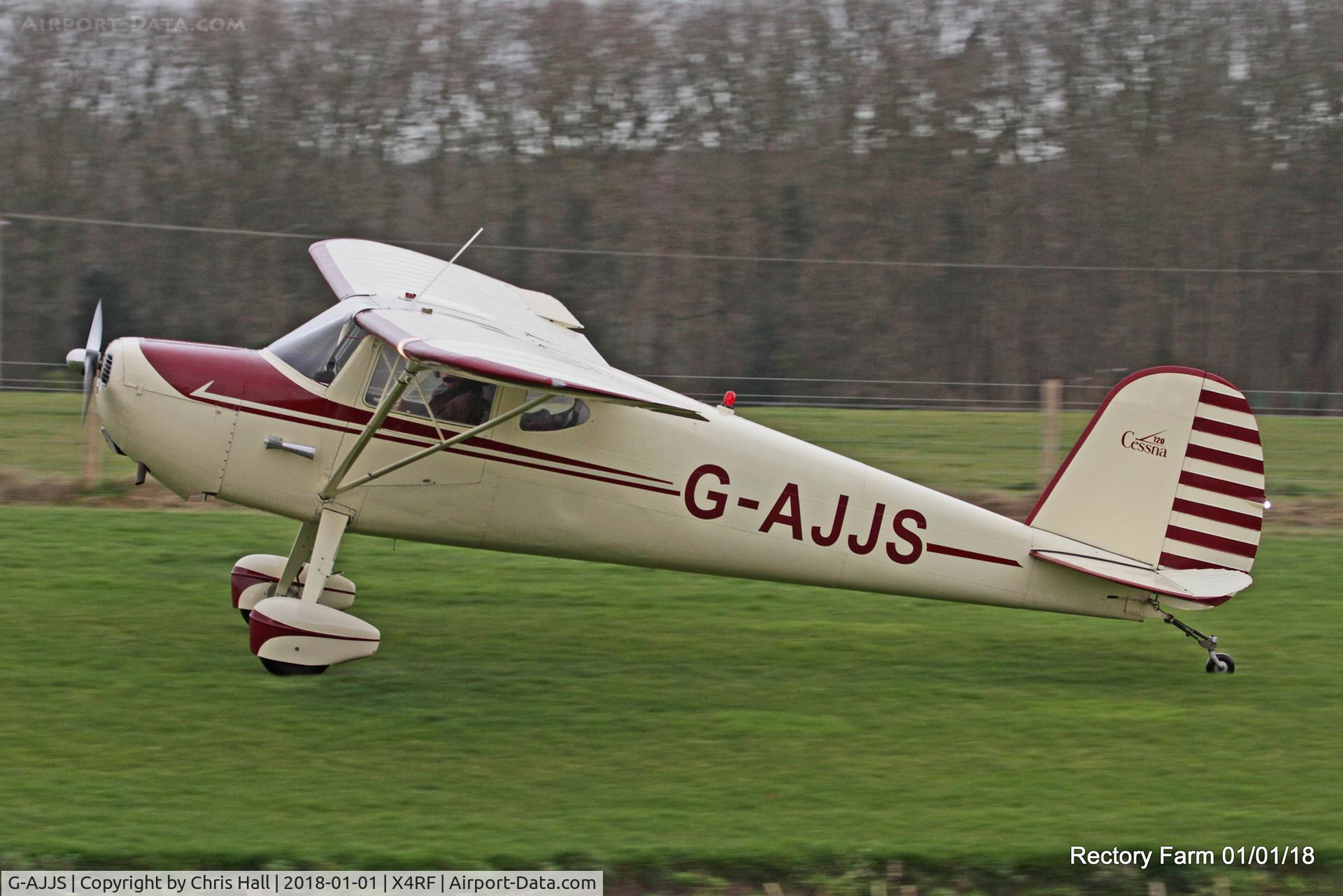 G-AJJS, 1947 Cessna 120 C/N 13047, Rectory Farm New Years Day fly in