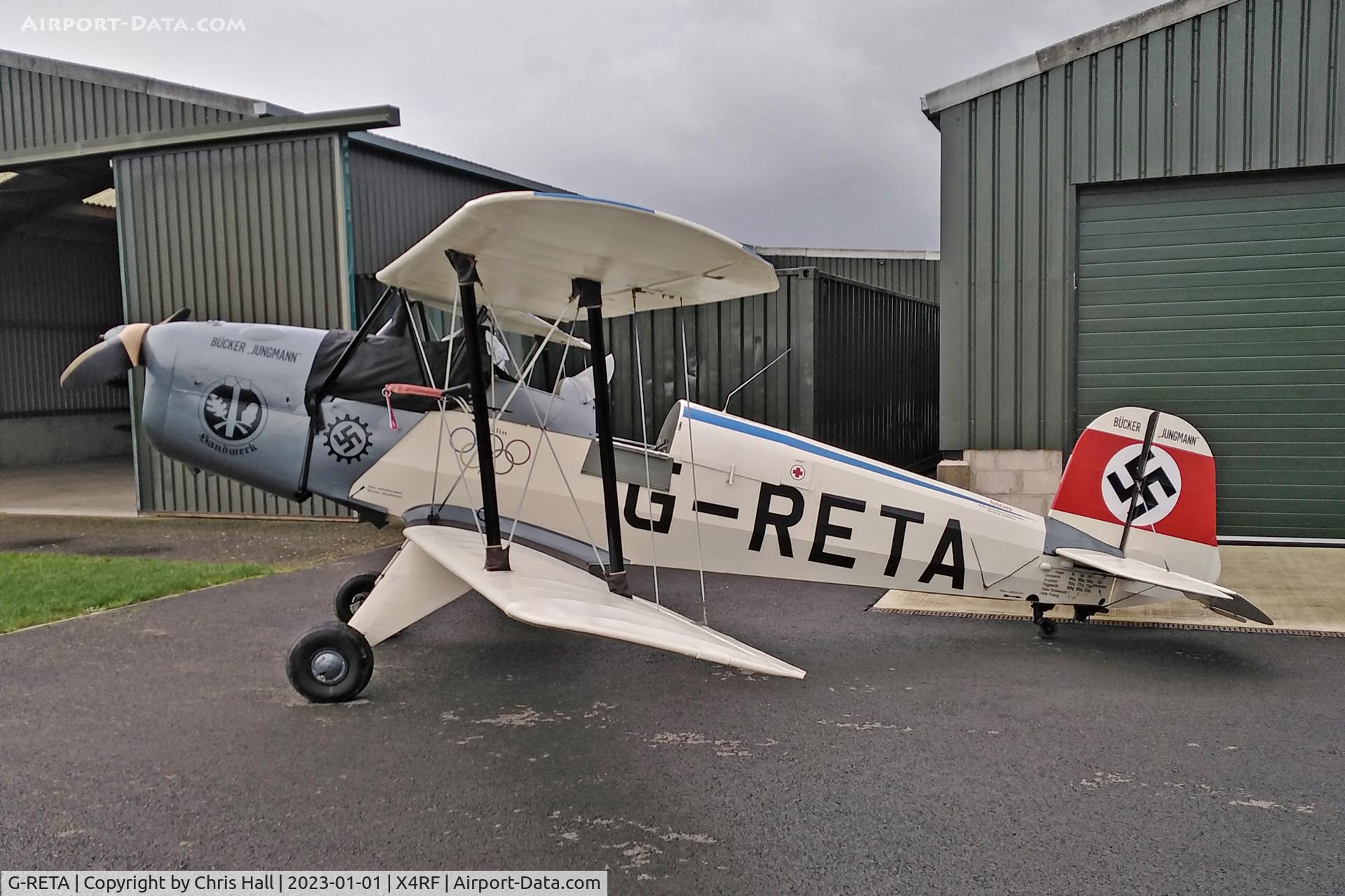 G-RETA, 1967 CASA 1-131E Jungmann C/N 2197, Rectory Farm New Years Day fly in
