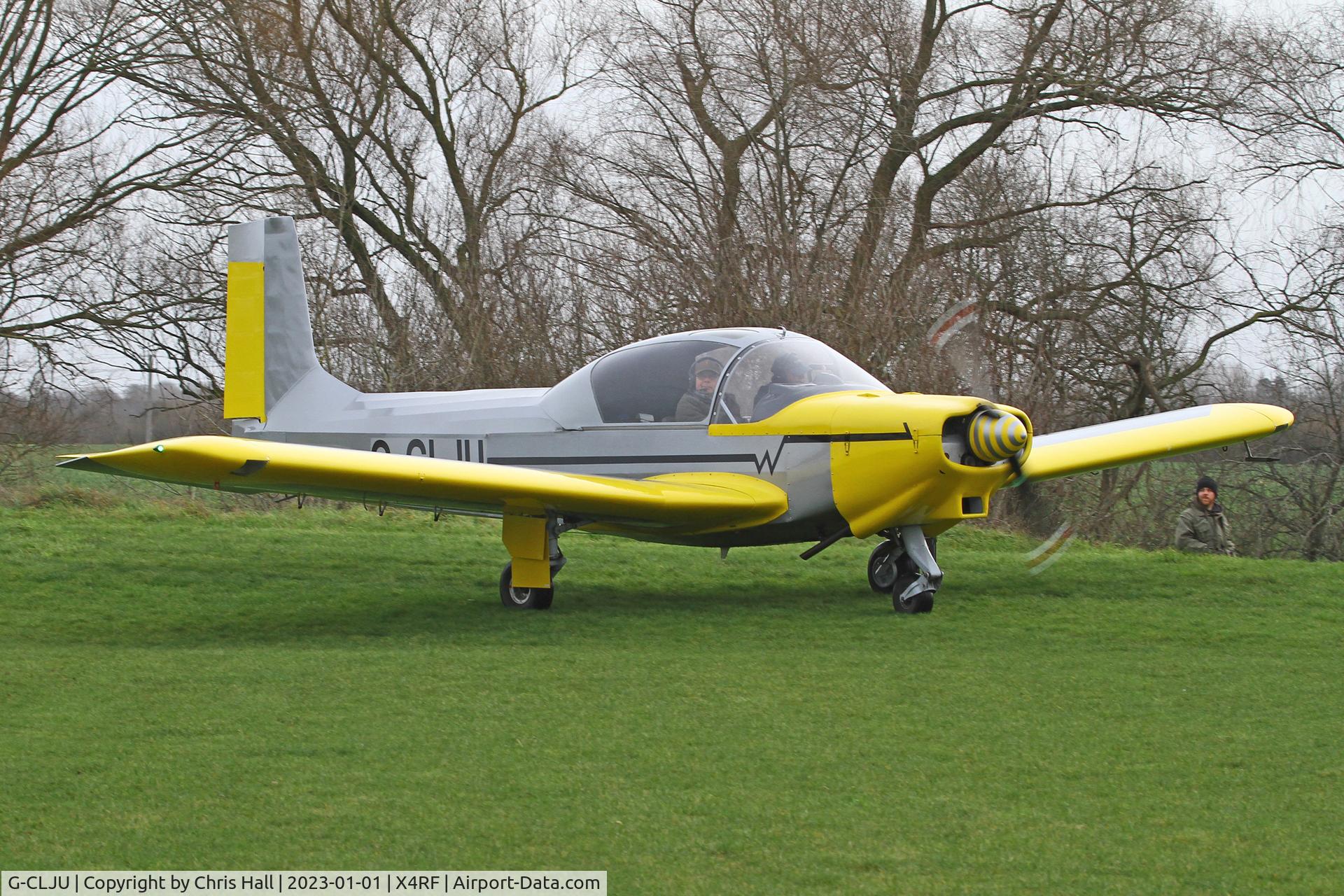 G-CLJU, 1961 Wassmer WA-40 Super IV C/N 30, Rectory Farm New Years Day fly in