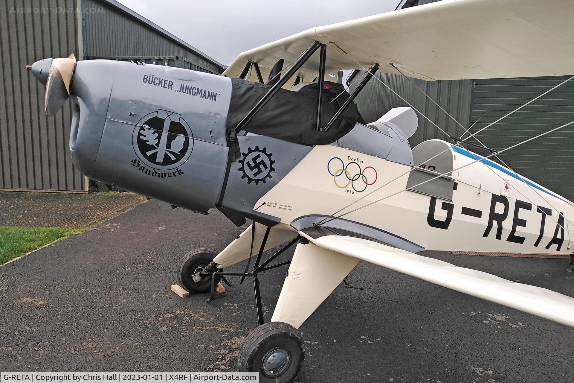 G-RETA, 1967 CASA 1-131E Jungmann C/N 2197, Rectory Farm New Years Day fly in