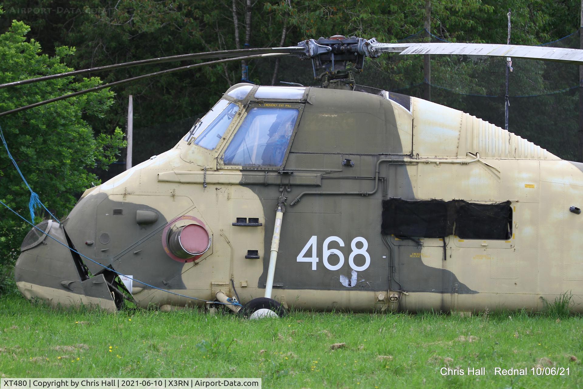 XT480, 1966 Westland Wessex HU.5 C/N WA302, on a paintball site on the former RAF Rednal, Shropshire. 