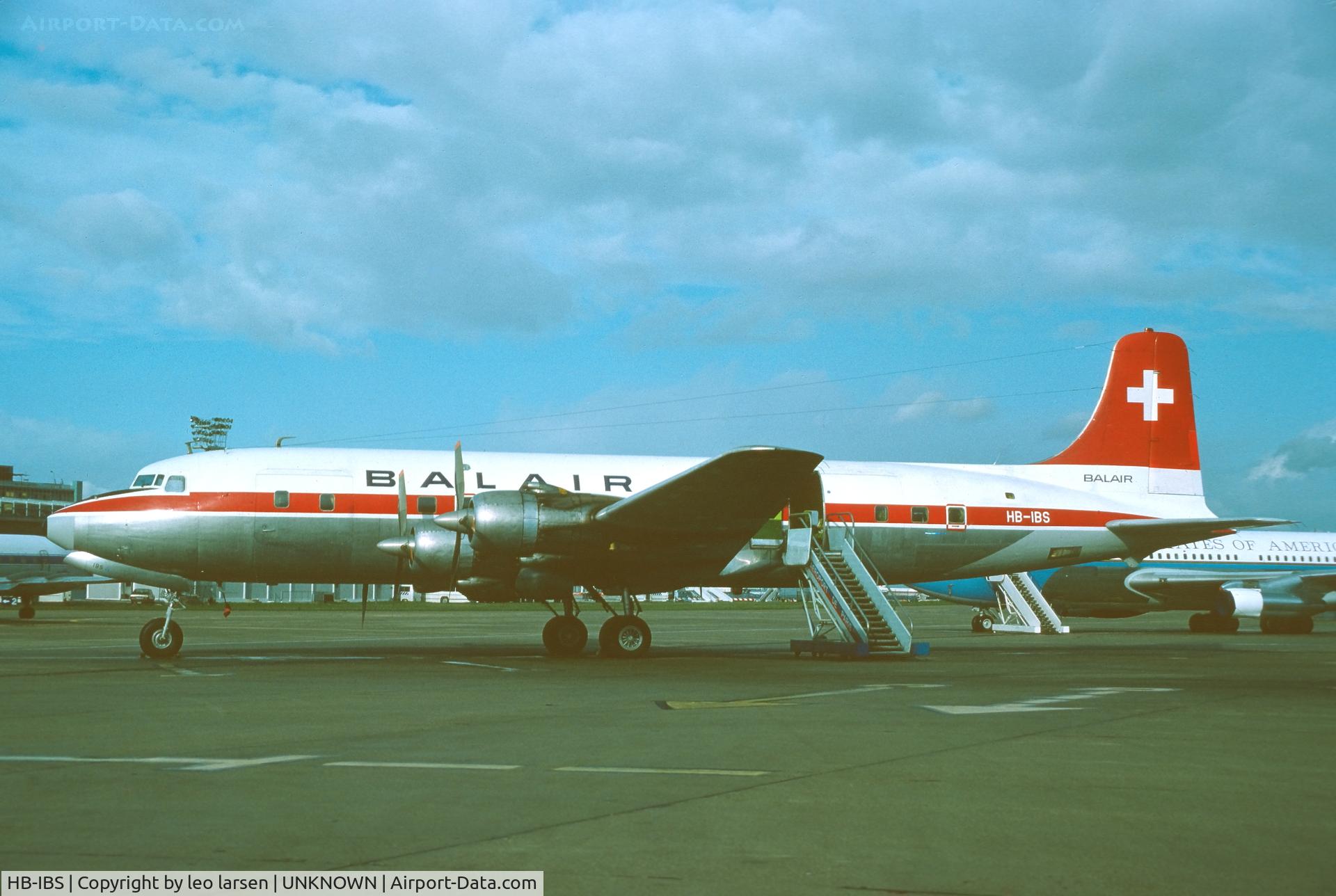 HB-IBS, 1958 Douglas DC-6B(F) C/N 45531, Unknown 1978