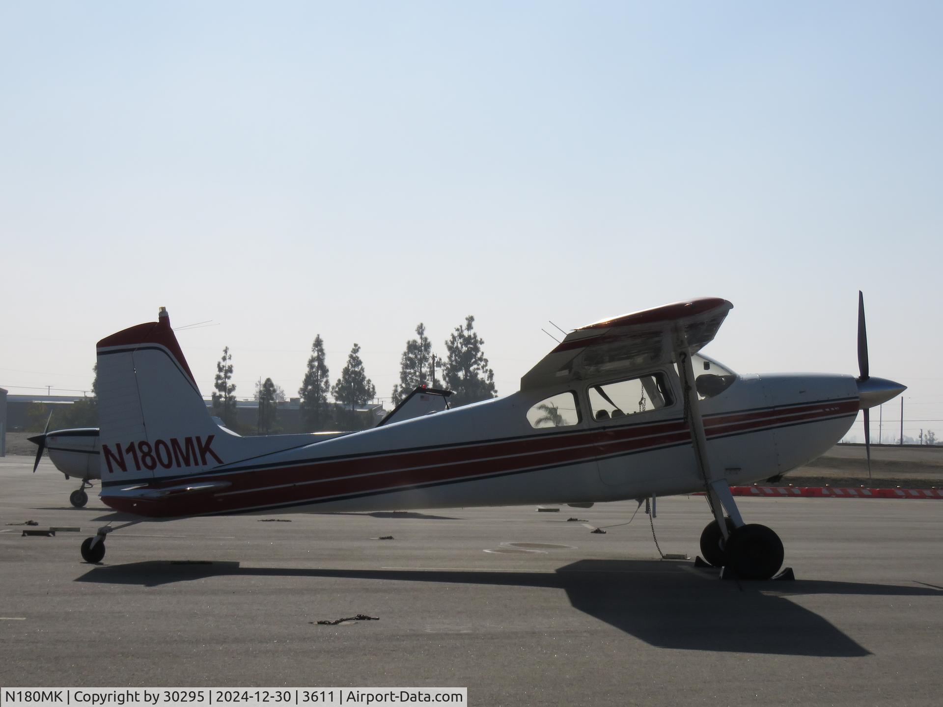 N180MK, 1955 Cessna 180 C/N 31409, Parked