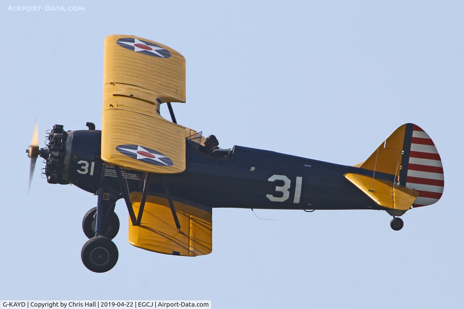 G-KAYD, 1943 Boeing A75N1 (PT-17) C/N 75-4501, Sherburn in Elmet