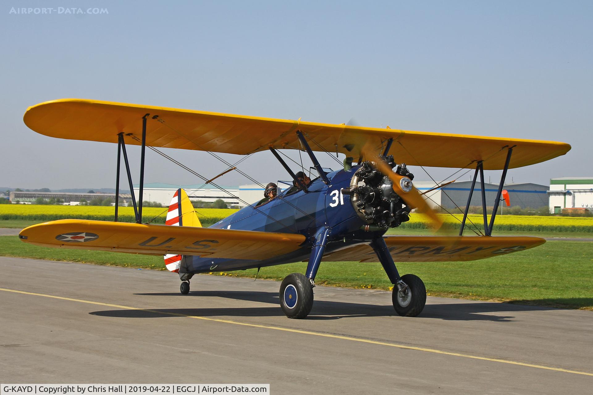 G-KAYD, 1943 Boeing A75N1 (PT-17) C/N 75-4501, Sherburn in Elmet