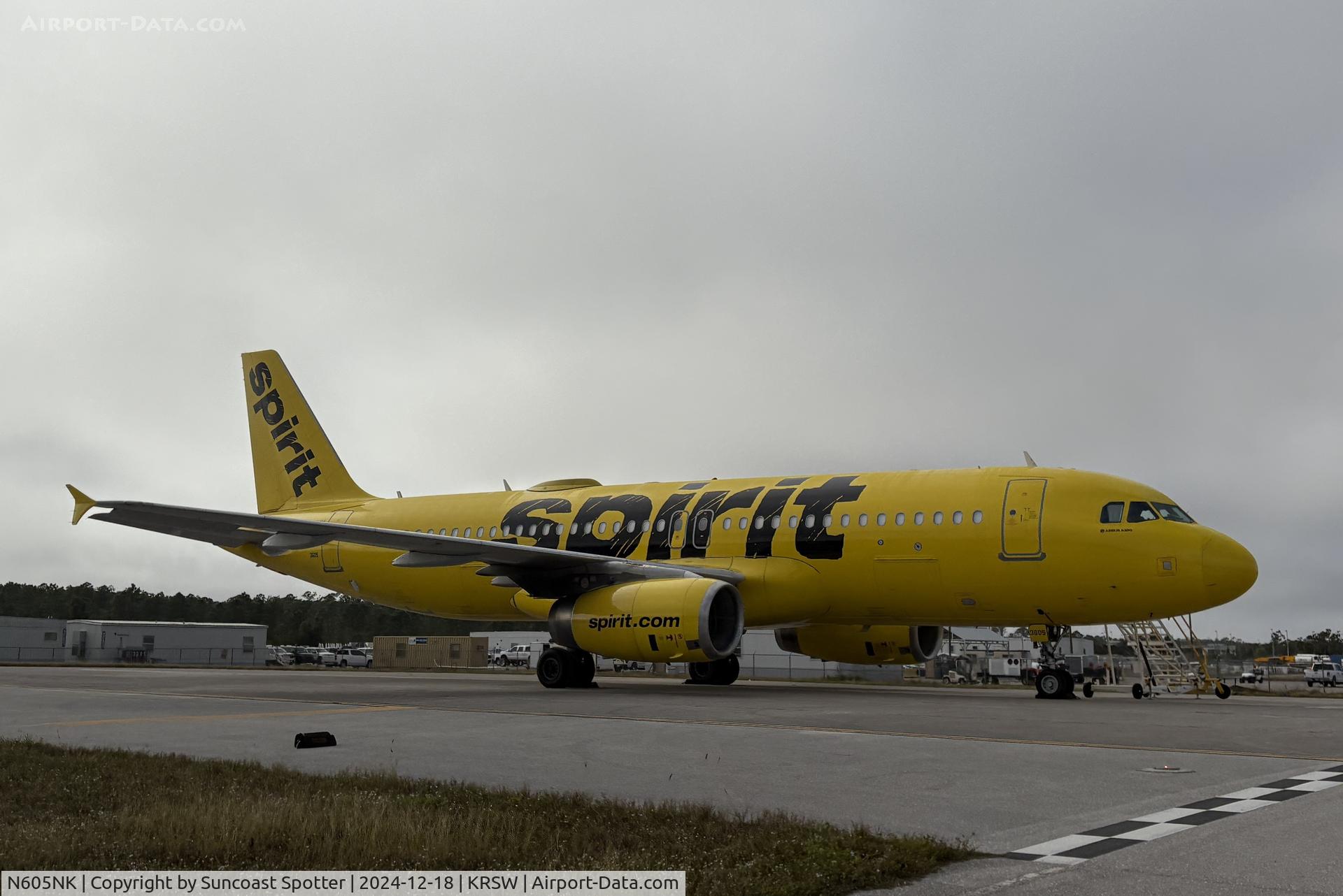 N605NK, 2010 Airbus A320-232 C/N 4548, Spirit Airbus A320 parked at Southwest Florida International Airport