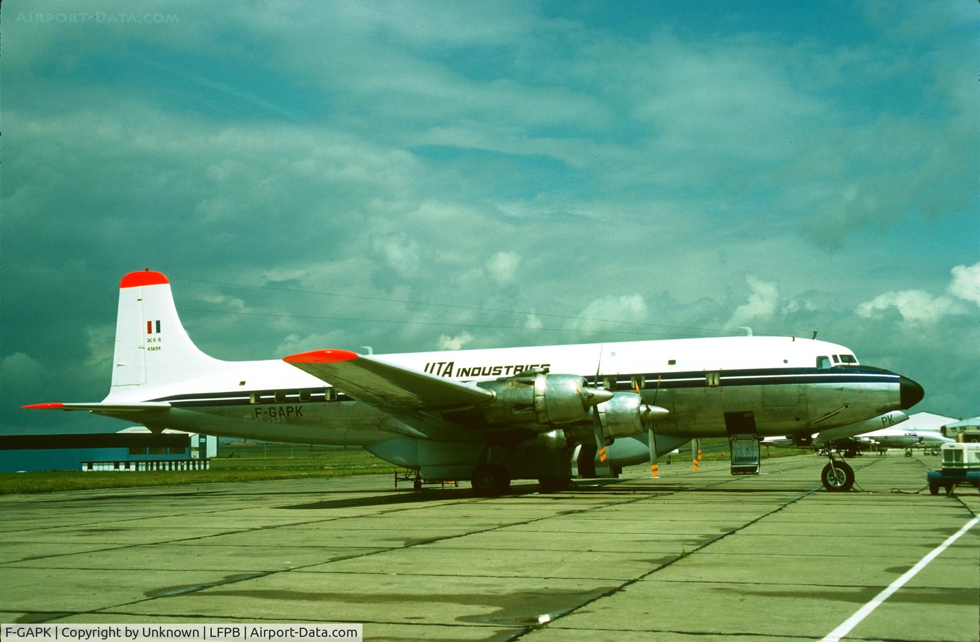 F-GAPK, 1953 Douglas DC-6B C/N 43834, Paris 9.1977