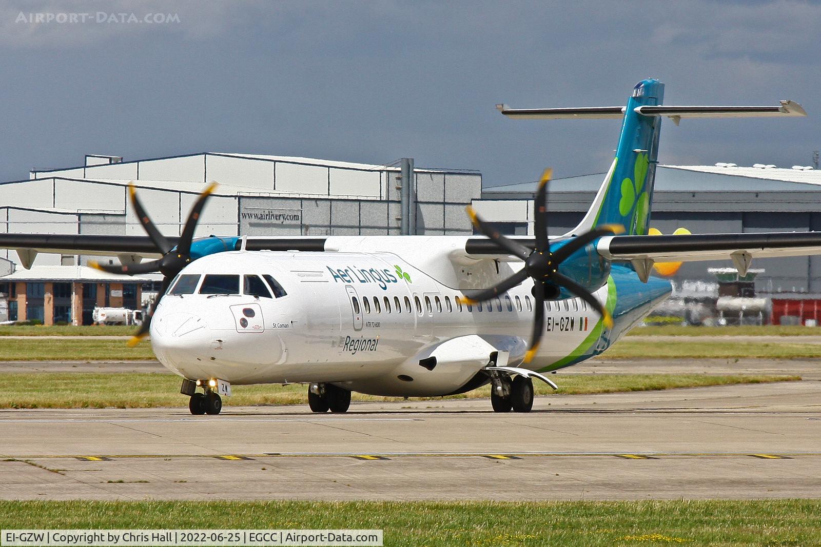 EI-GZW, 2017 ATR 72-600 C/N 1464, Manchester